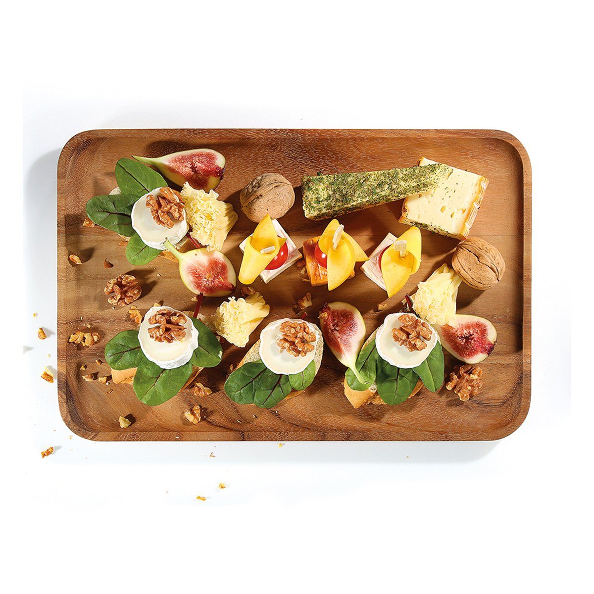 ZASSENHAUS Snackschale Snackplatte Akazie 35,5 x 23,5 cm, Akazie