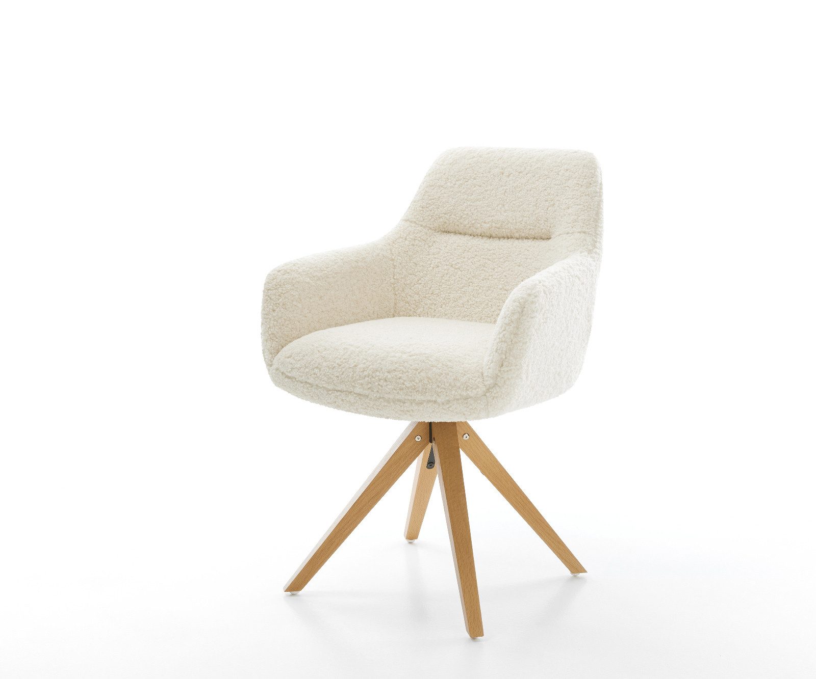 DELIFE Polsterstuhl Pejo-Flex, Holzgestell kantig Natur günstig online kaufen