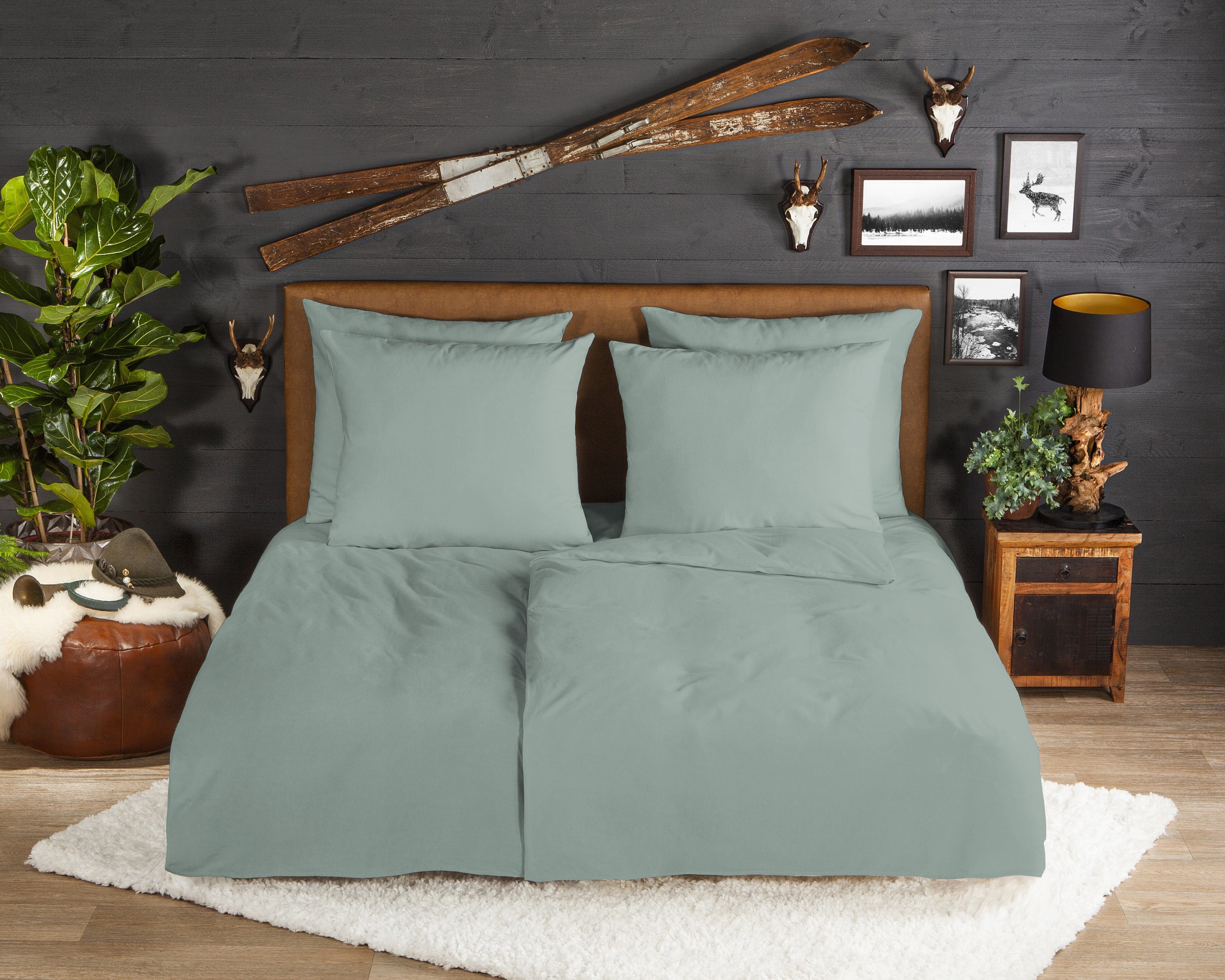 good morning Bettwäsche Flanel Uni, Biber, günstig online kaufen