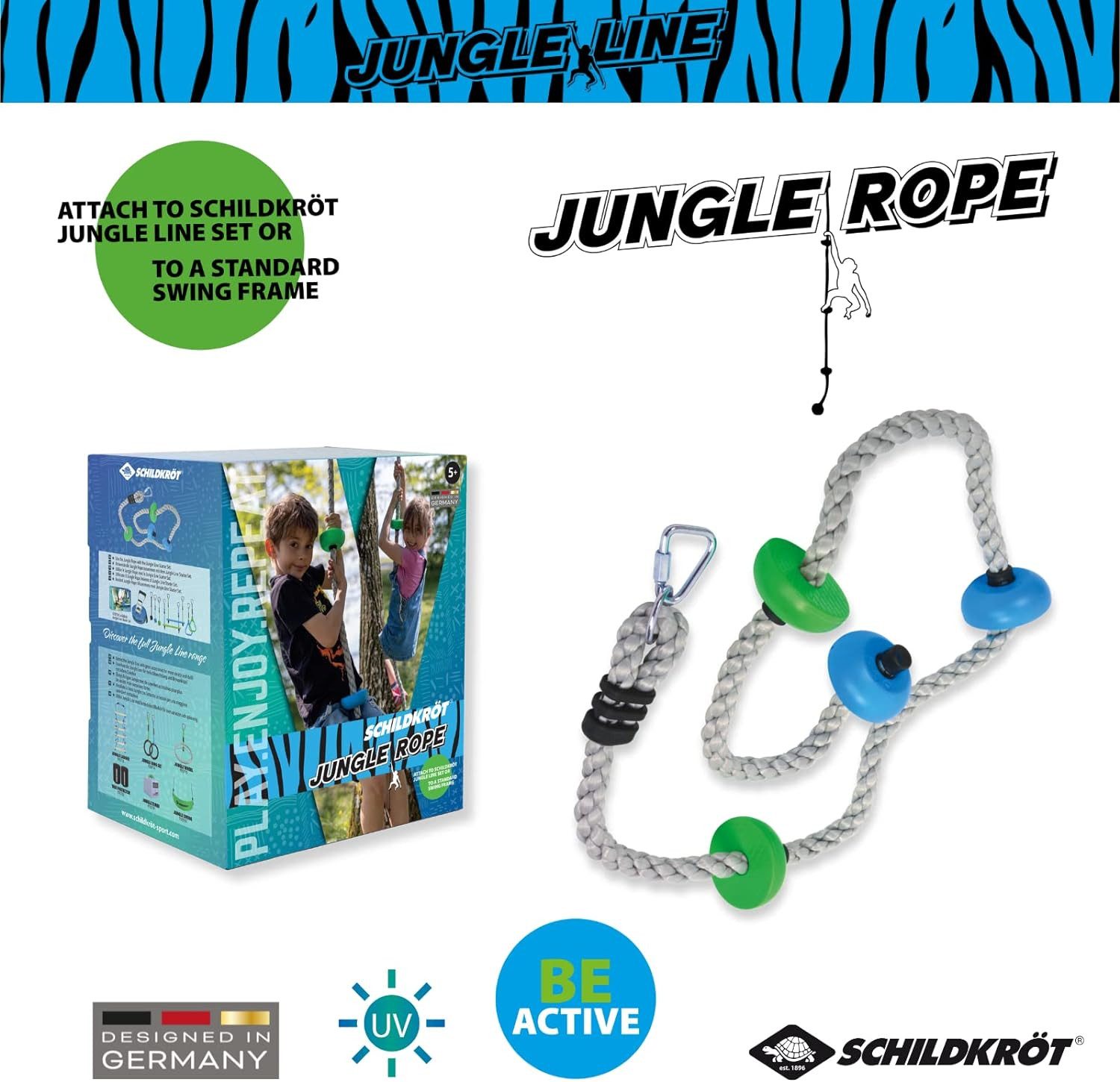 Bauch- und Rückenstützgürtel Jungle Rope-Kletterseil
