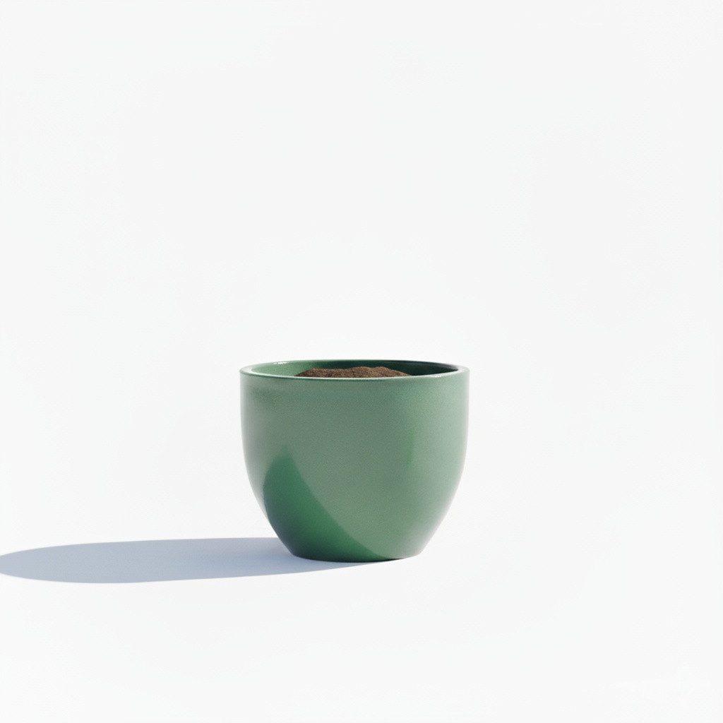 Teramico Pflanzkübel Keramik Pflanzgefäß Eggpot, Grün, Ø 38 cm, Steinzeug handgefertigt, 100% Frostfest