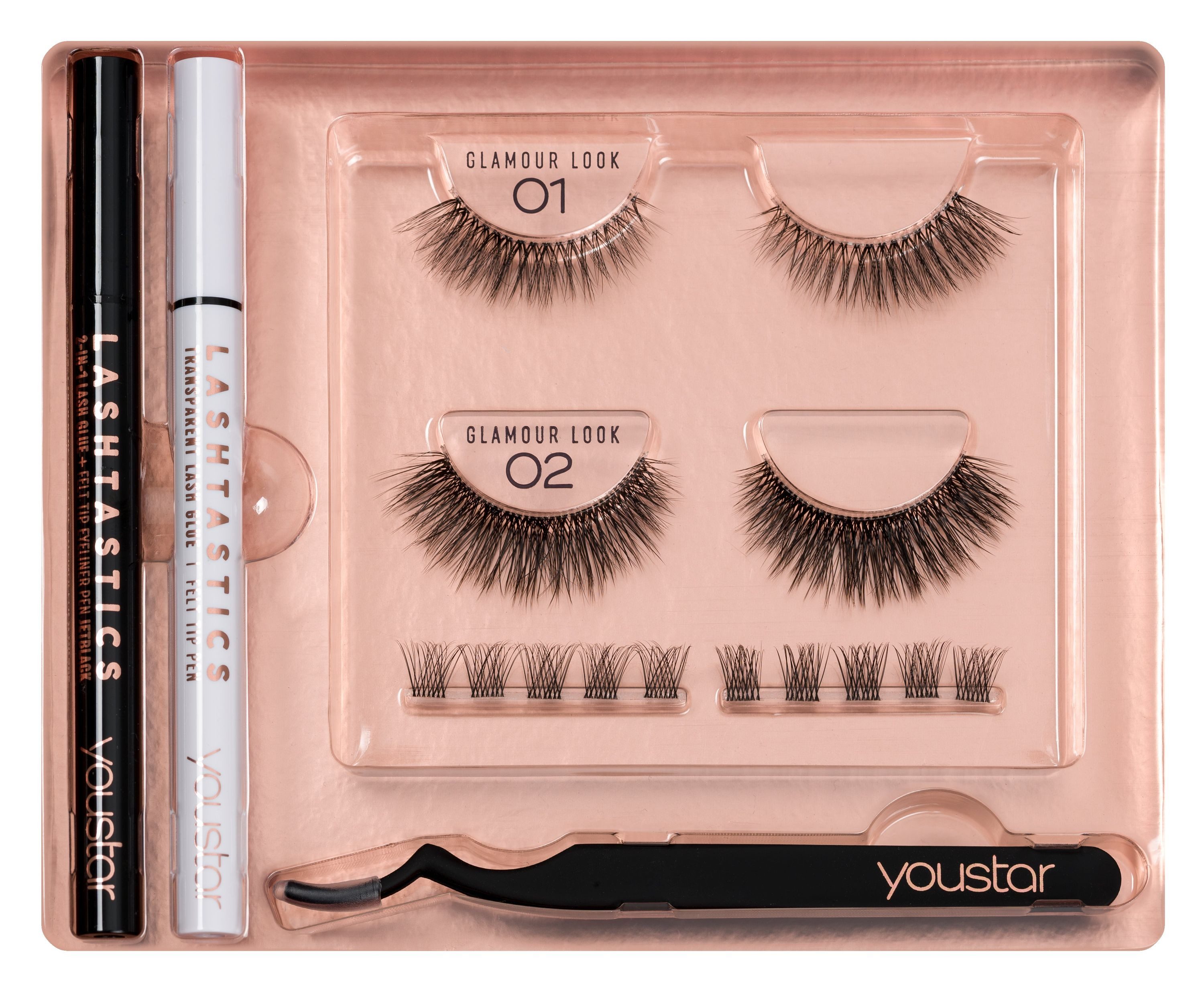 youstar Augen-Make-Up-Set youstar LASHTASTICS 3D Wimpern Set / Eyelash Set - Glamour Look