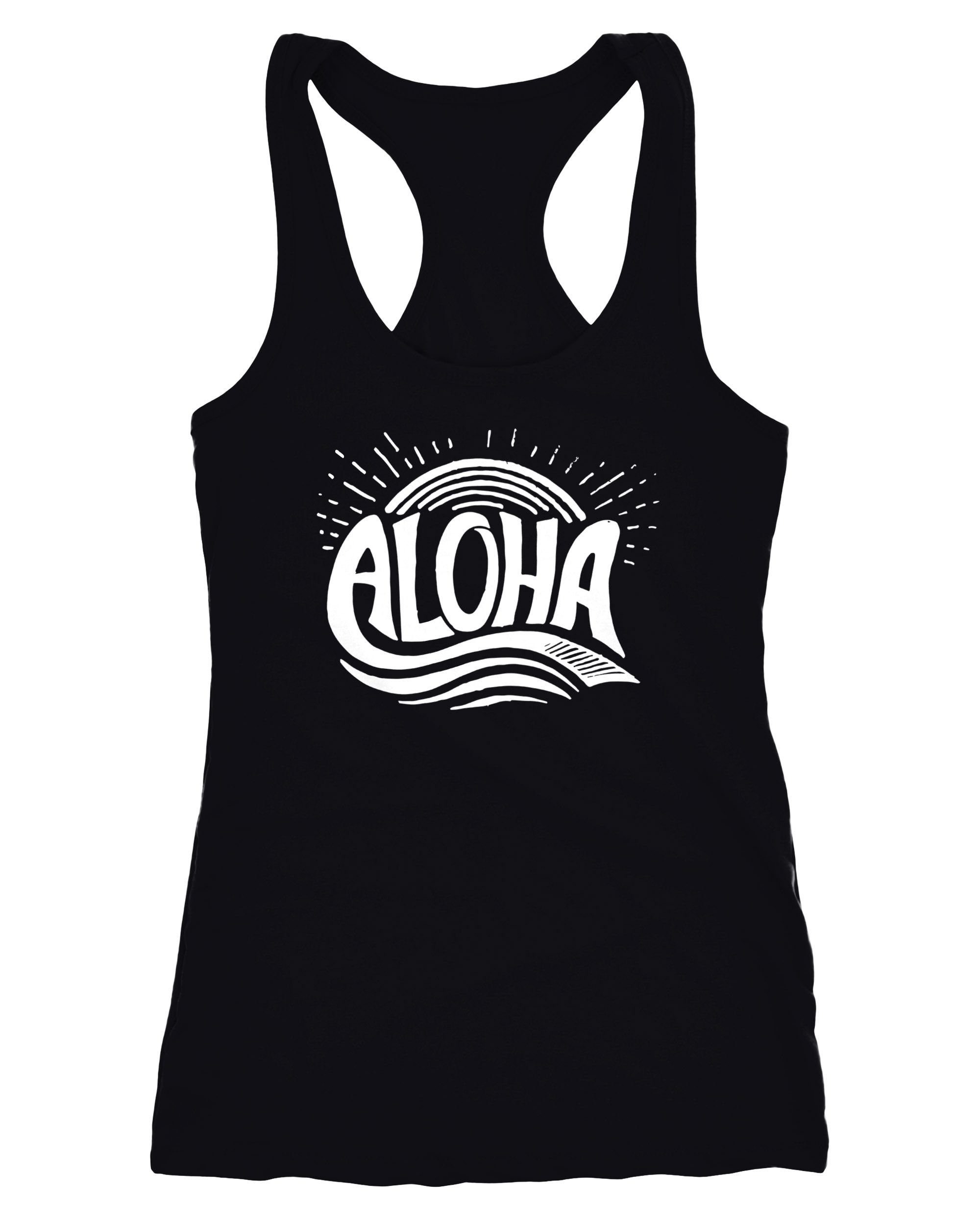 Neverless Tanktop Damen Tank-Top Aloha Wellen Surfing Sommer Racerback Neverless®