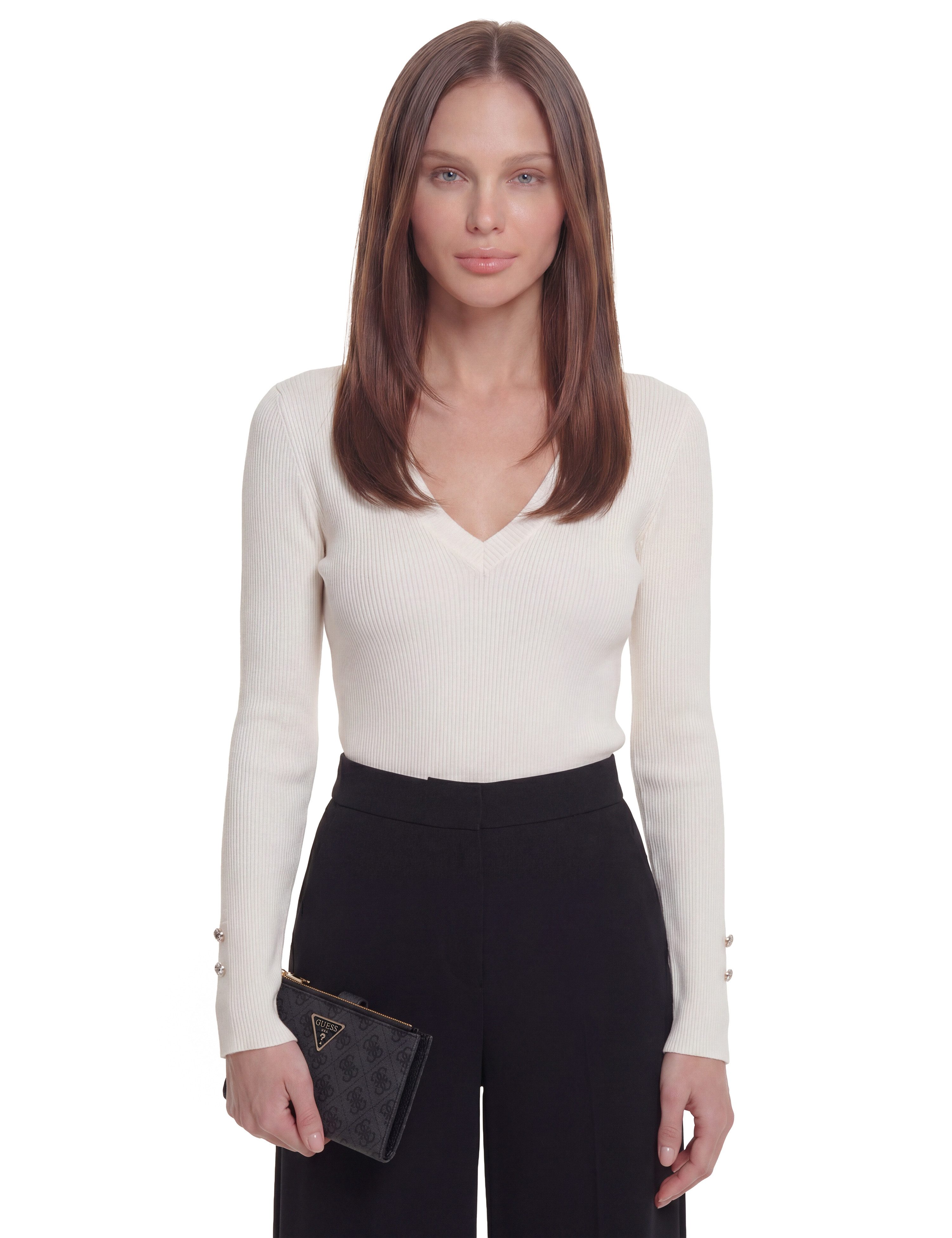 Guess Geldbörse LAUREL II SLG DBL ZIP ORGNZR, Damen Geldbeutel, Portemonnaie mit zwei Zipperfächern – Bild 2 von 5