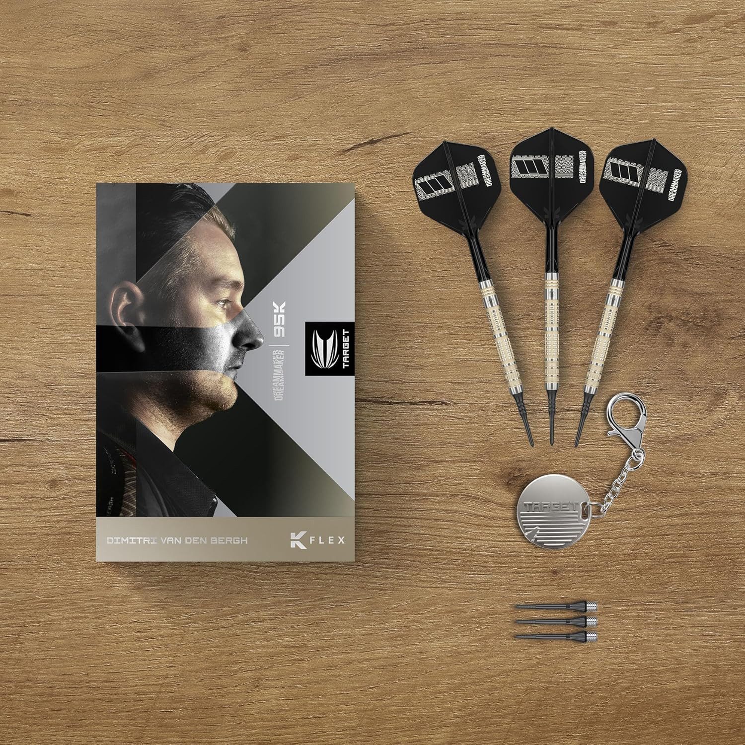 TARGET DARTS Dartpfeil Dimitri Van den Bergh Softdarts 95K-Dartpfeil-Set, 19 g 95-%-Tungsten