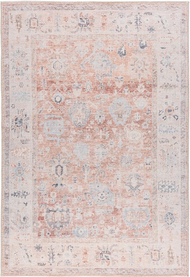 Teppich Vintage 3520, Sehrazat, rechteckig, Höhe: 4 mm, Kurzflor, waschbar,  Chenille mit Baumwolle, Wohnzimmer