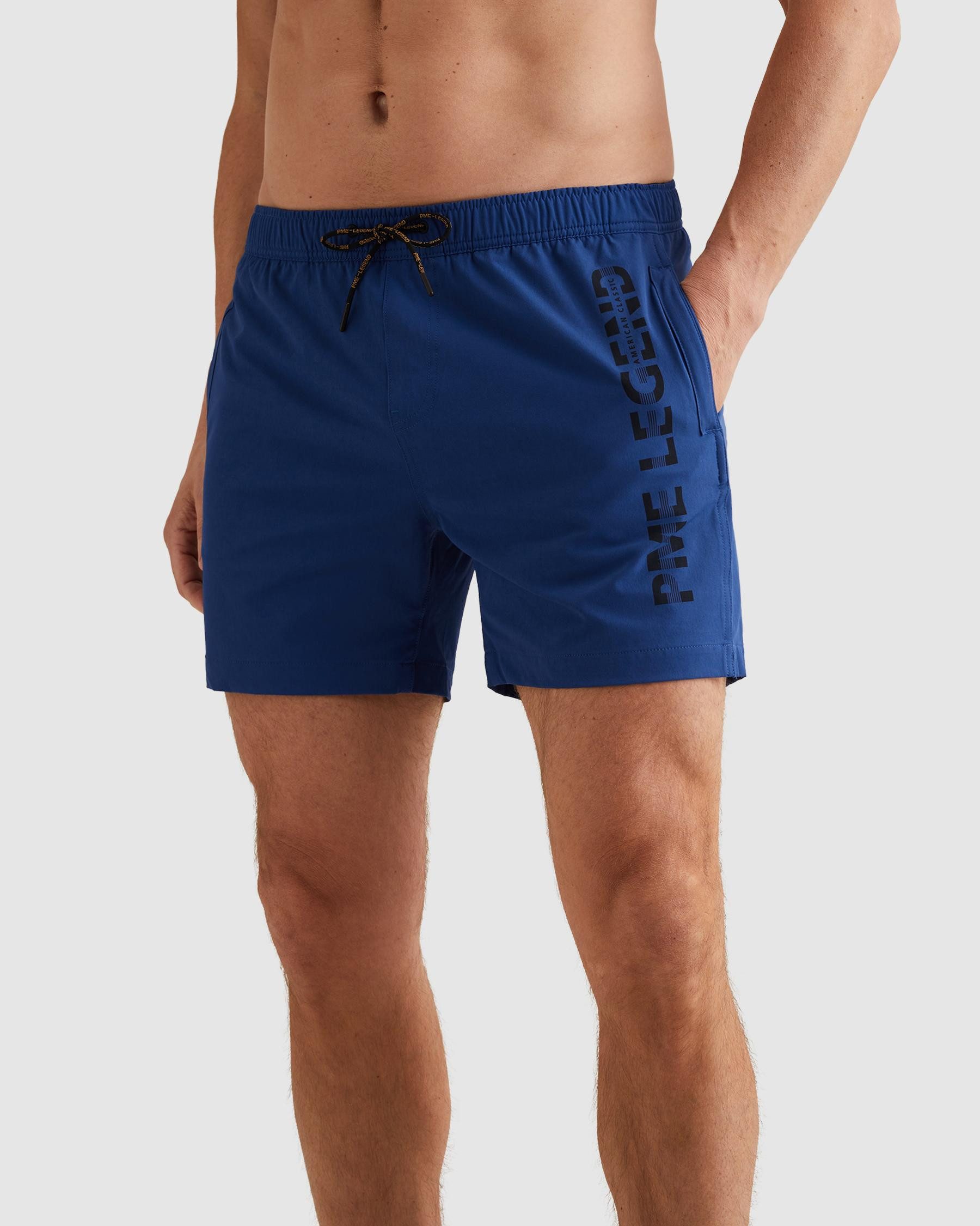 PME LEGEND Badeshorts AIRFRAME SWIMSHORTS BIG LOGO PRINT Seitliche Eingrifftaschen, Gesäßtasche