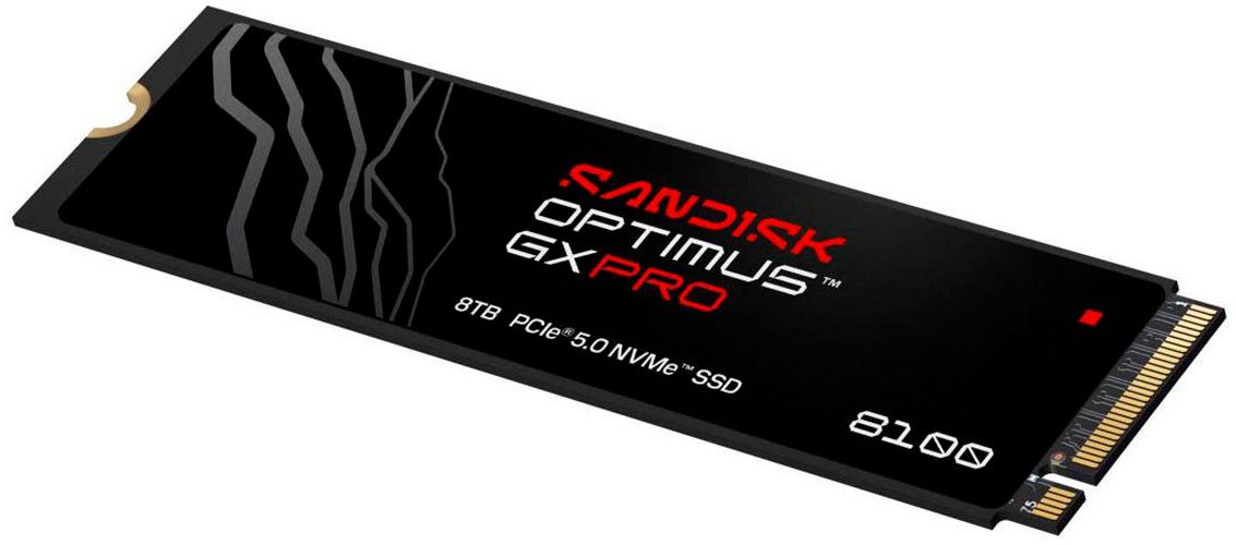 Sandisk Interne SSD "Optimus" GX PRO 8100 interne SSD (1 TB) 14,90 MB/S Lesegeschwindigkeit, 11 MB/S Schreibgeschwindigkeit