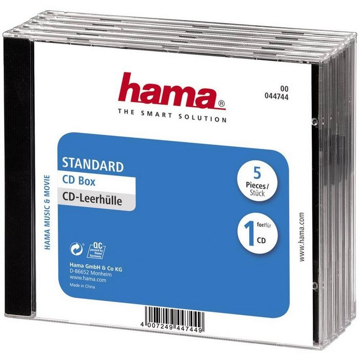 Hama CD-Hülle CD-Leerhülle Standard 5er-Pack