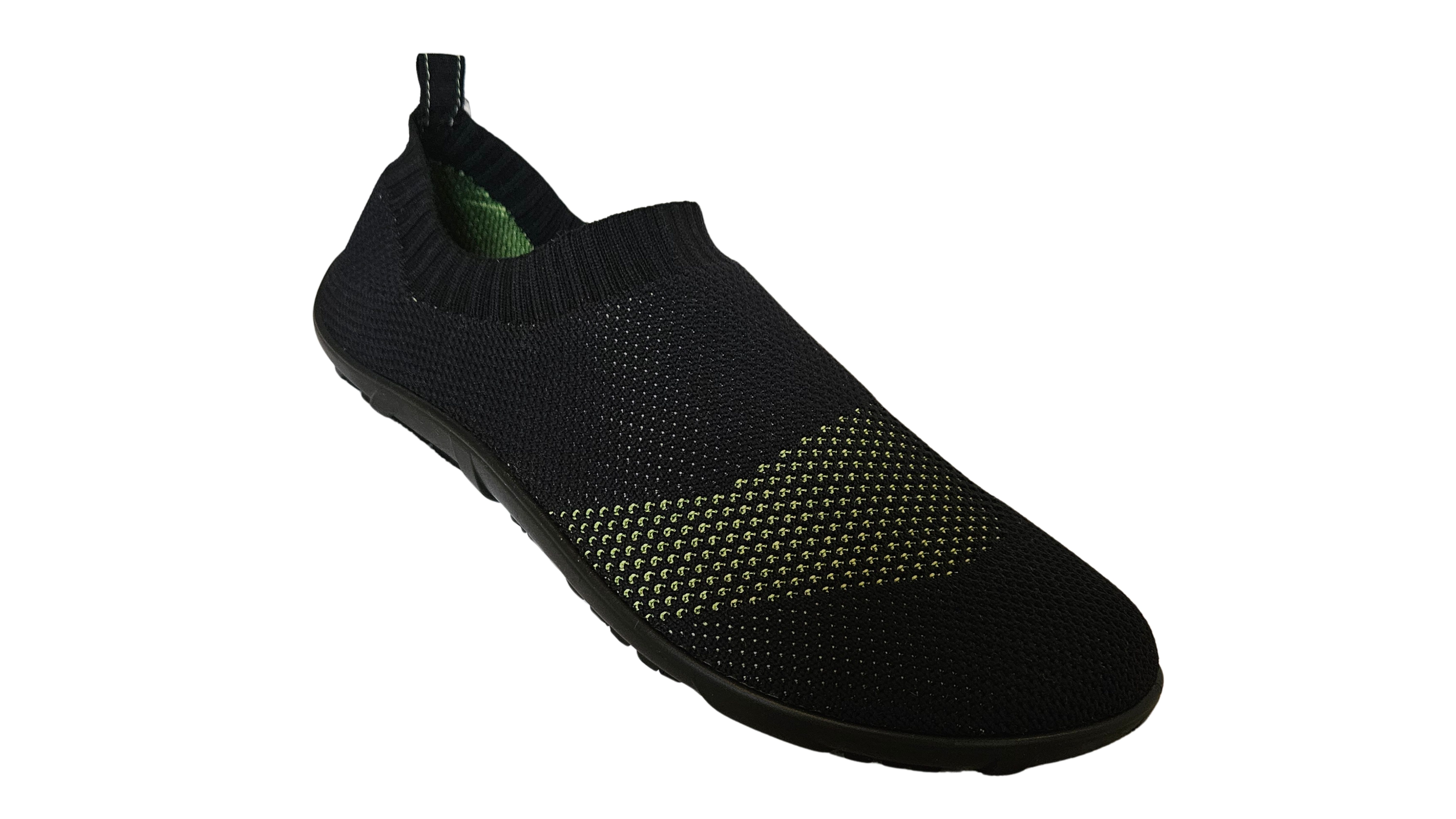 pifit! Sneaker "easy" aus elastischem Mesh‑Strick, 42300, schwarz Barfußschuh Futter: 100% Merinowolle
