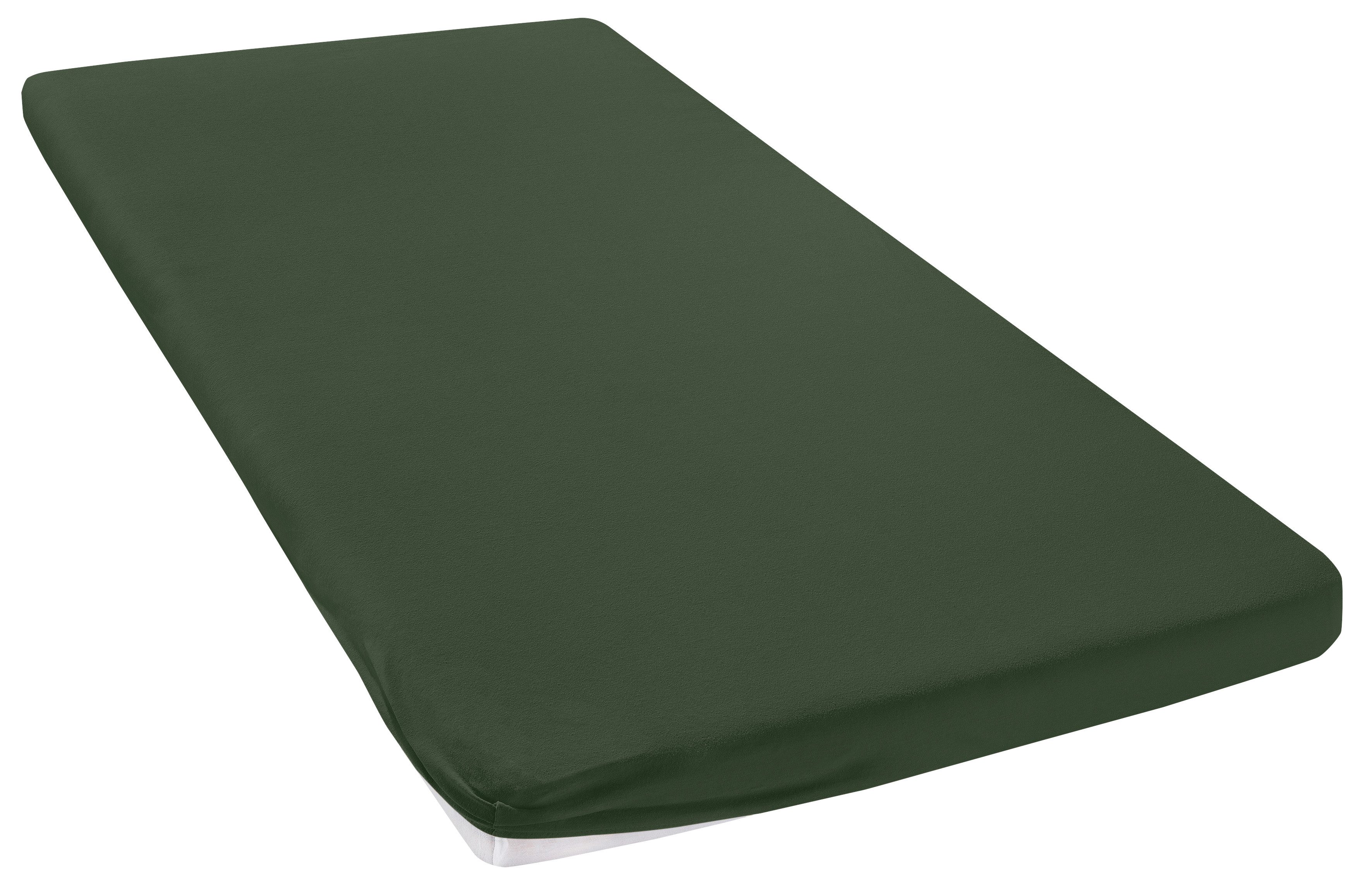 OTTO home Spannbettlaken Topper Basic, in Gr. 90x200, 140x200 oder 180x200 cm, Baumwoll-Jersey, Gummizug: rundum, (1 Stück), Baumwolle, Matratzen bis 8 cm Höhe, Bettlaken, Spannbetttuch, Laken