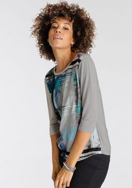 Boysen's Shirtbluse mit glänzendem Graphik-Druck & 3/4-Arm - NEUE KOLLEKTION