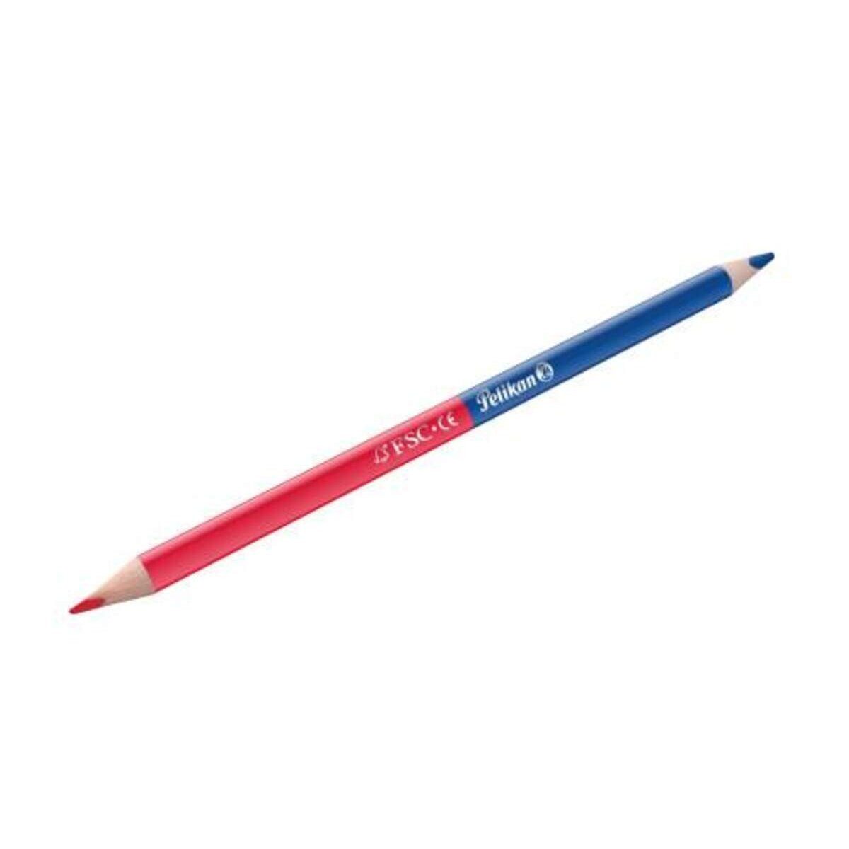 Pelikan Buntstift Pelikan 2-Farb Buntstift FSC100% dreikant Rot & Blau, dünn