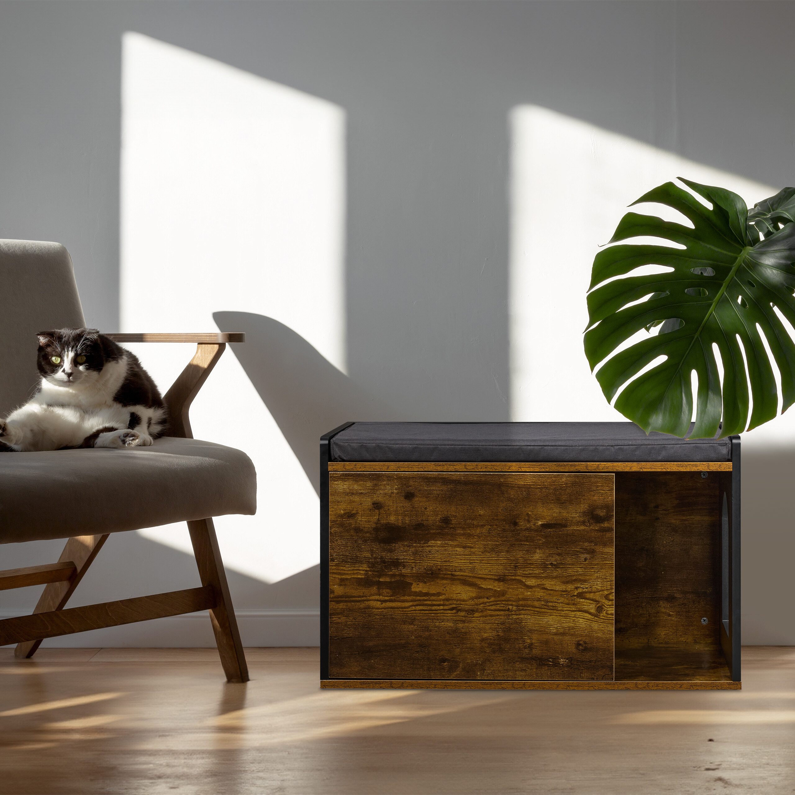 relaxdays Katzenzelt Katzenschrank im Industrial Design günstig online kaufen