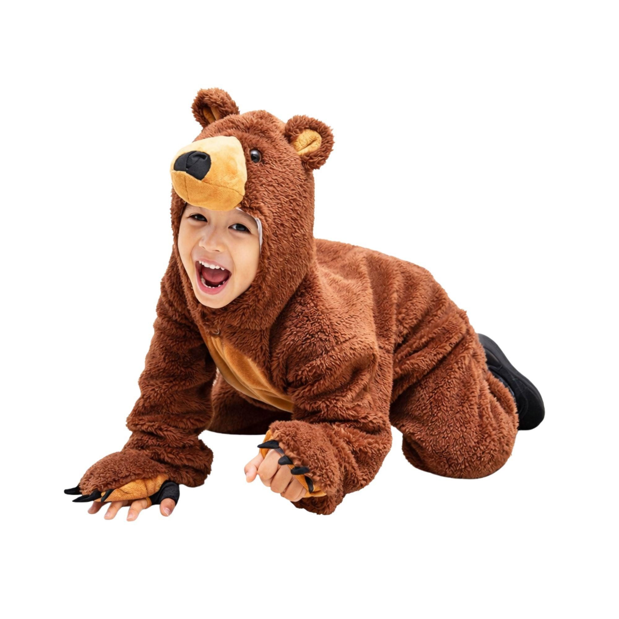 Ikumaal Kostüm Braunbär Kostüm-e, F67, Kind-er, Fasching Karneval Fasnacht - Größe: