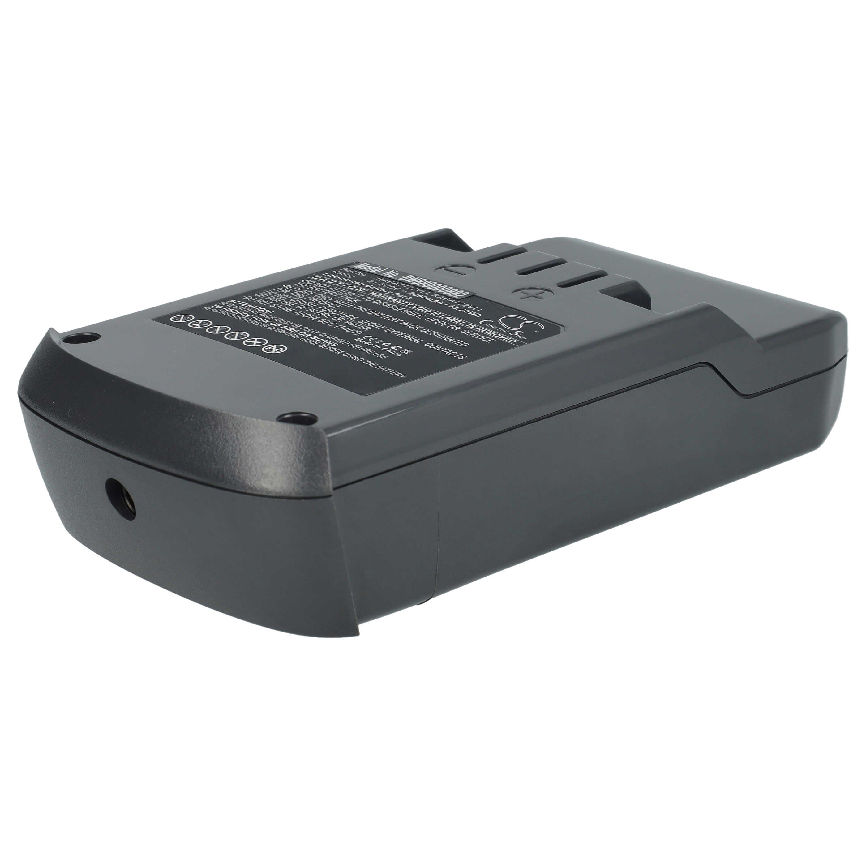 vhbw Akku passend für Hoover Rhapsody RA22AFG 011, RA22ALG 011, RA22ALG011, Staubsauger-Akku Akku Li-Ion 2000 mAh (21,6 V, 1 St), Leistungsfähiger Austausch-Akku für Ihren Staubsauger