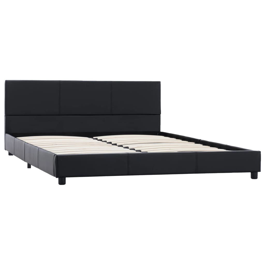 vidaXL Bett Bettgestell Schwarz Kunstleder 120x200 günstig online kaufen