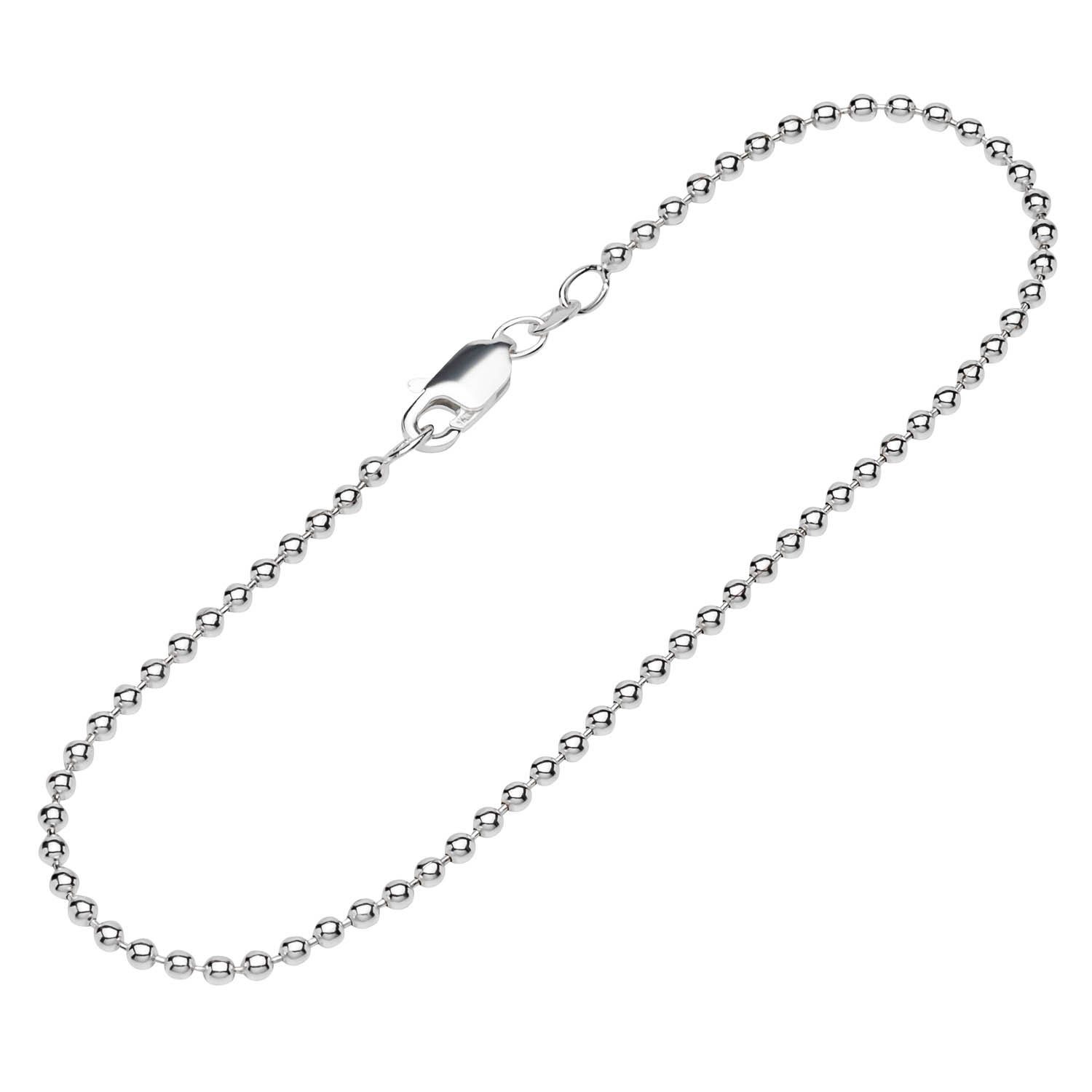Armband Armband 925 Sterling Silber 19cm Kugelkette rund D