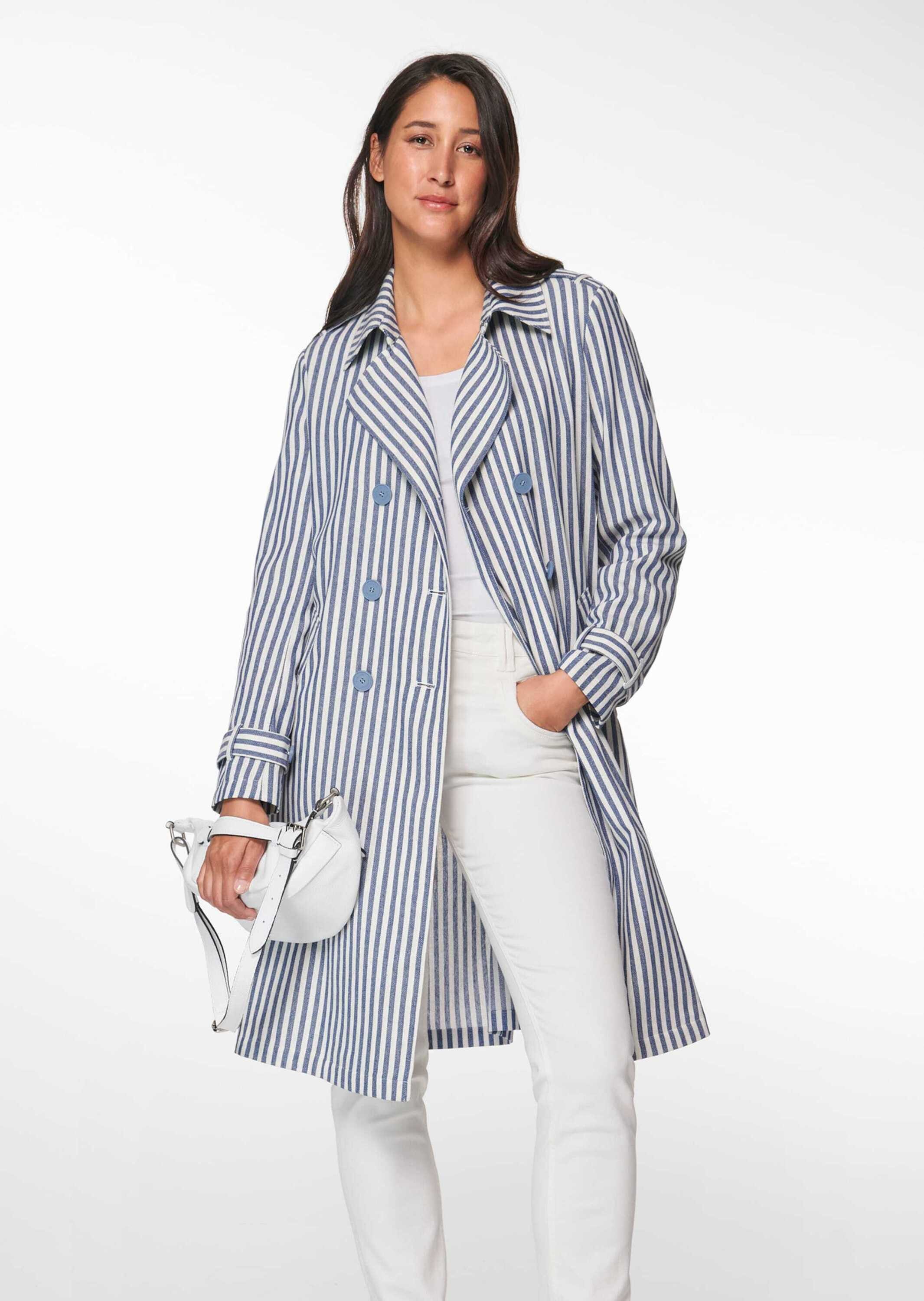 MADELEINE Kurzmantel Trenchcoat mit Streifen