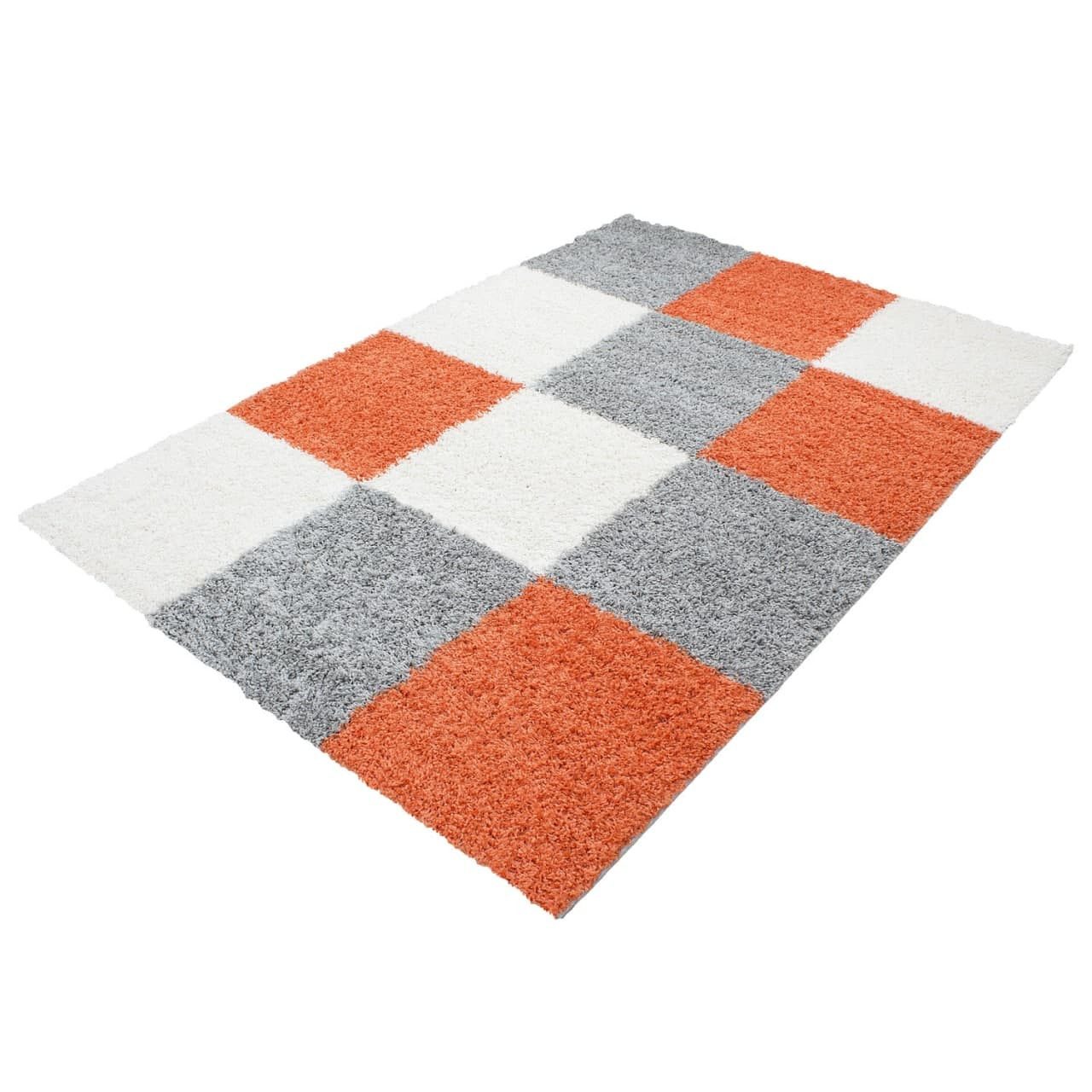 Carpettex Hochflor-Teppich Kariert Design, Läufer, Höhe: günstig online kaufen