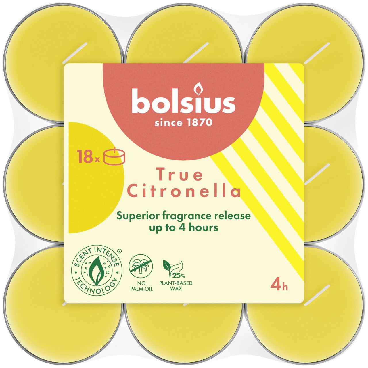Bolsius Duftkerze Bolsius Teelichte Citronella 18er günstig online kaufen