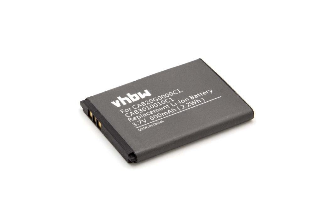 vhbw kompatibel mit Alcatel OneTouch / OT Mini, 280, 363, 505, 303A, 320 Smartphone-Akku Li-Ion 600 mAh (3,7 V)