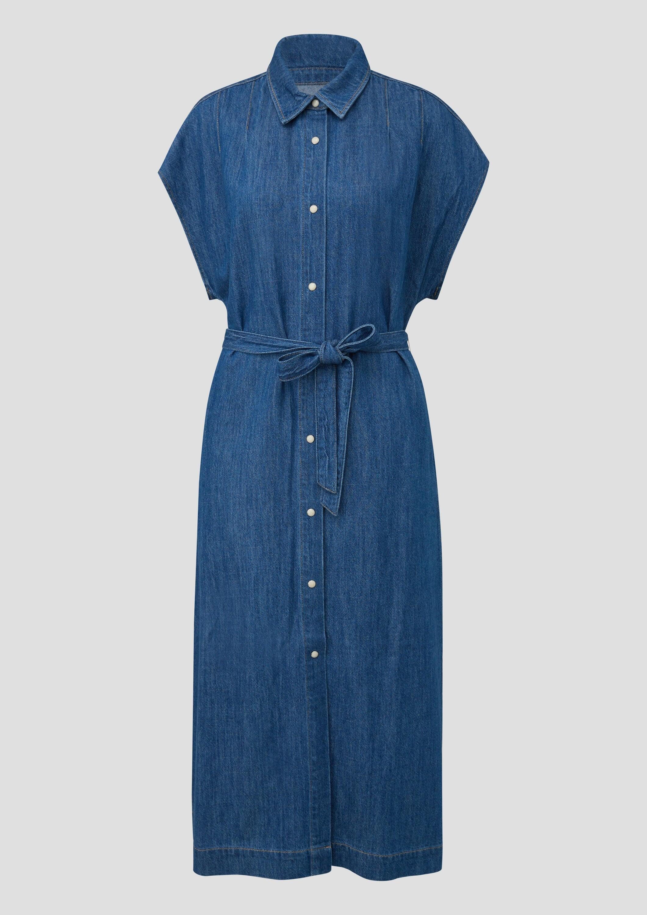 s.Oliver Midikleid Kleid Midi-Denimkleid mit Eingrifftaschen günstig online kaufen