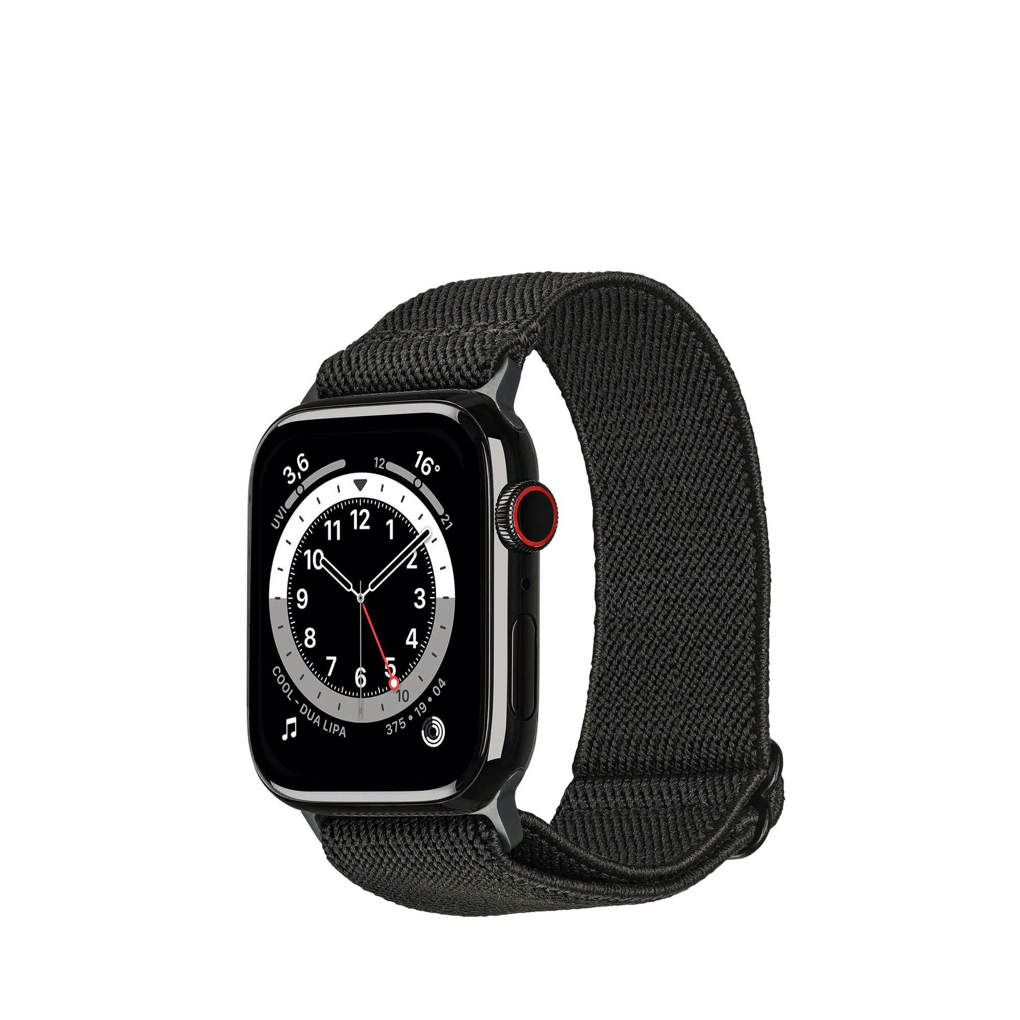 Artwizz Smartwatch-Armband WatchBand Adapter, (49mm), Watch Apple (44mm), / SE 6-4 9-7 (42mm) & 3-1 Space-Grau, Flex, Uhrenarmband mit Ultra Textil (45mm), 2