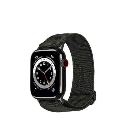Artwizz Smartwatch-Armband WatchBand Flex, Textil Uhrenarmband mit Adapter, Space-Grau, Apple Watch Series 9-7 (41mm), 6-4 & SE (40mm), 3-1 (38mm)