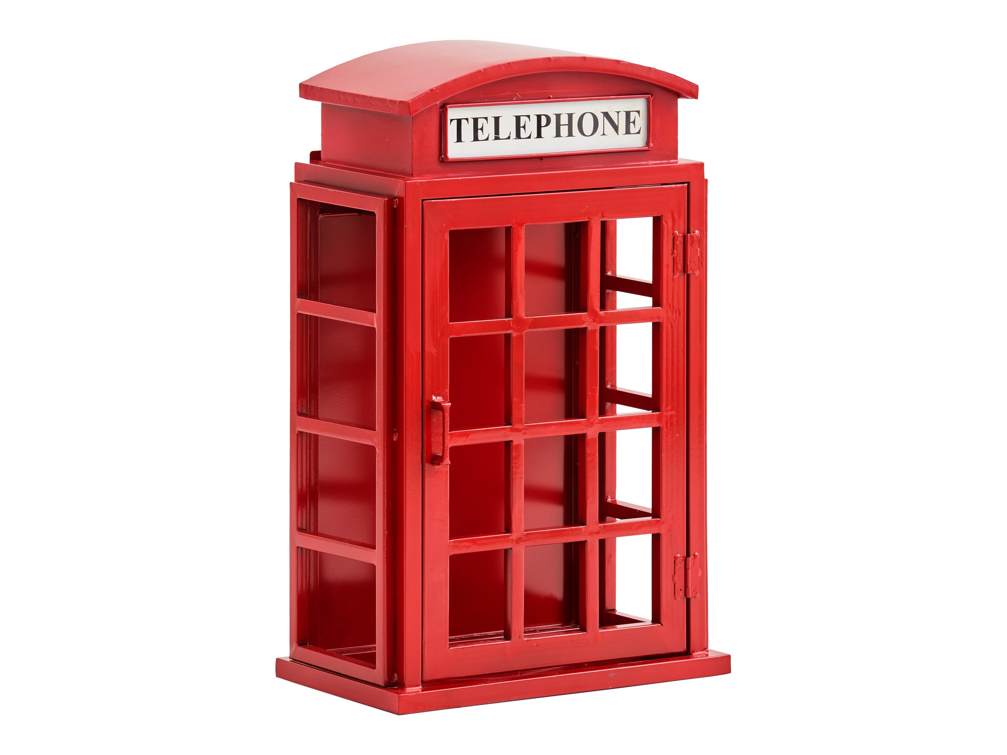 massivum Hängeschrank Wandregal Telefonzelle rot