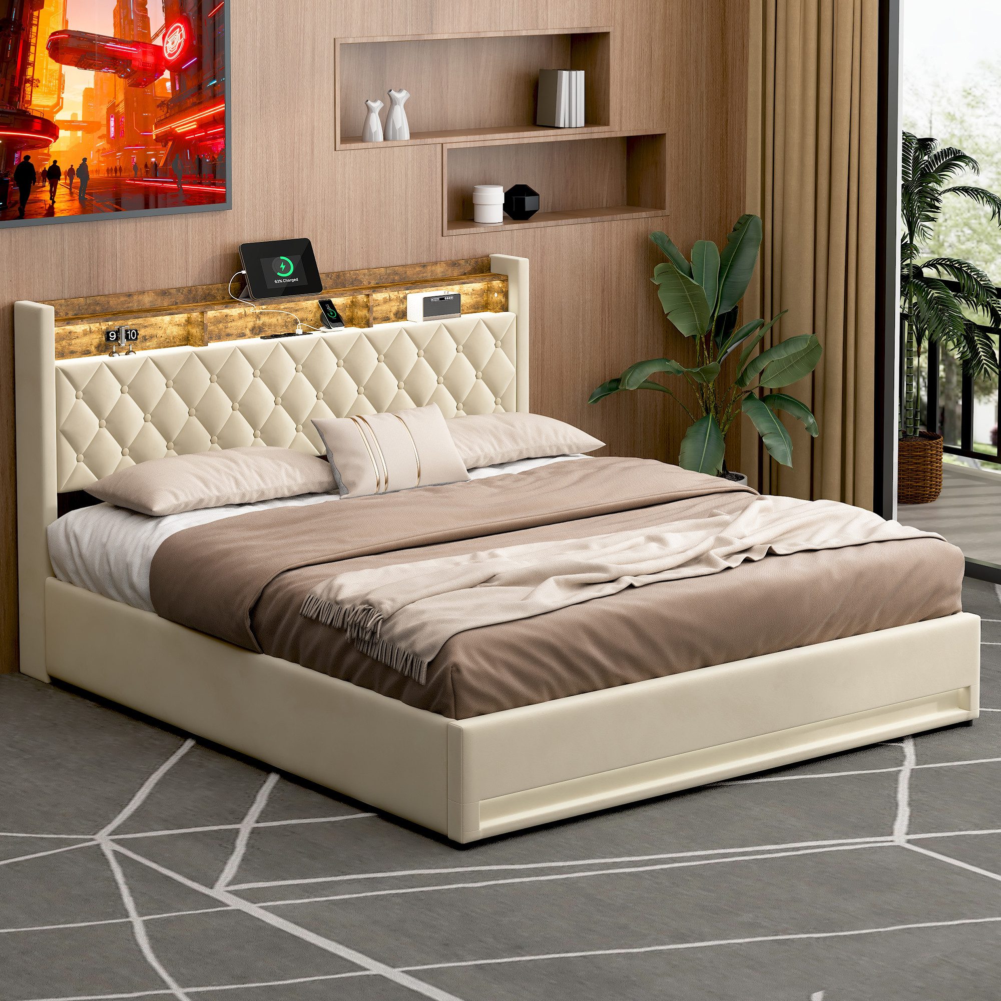 STILVORA Polsterbett mit bettkasten,Stauraumbett Boxspringbett 180×200 mit günstig online kaufen