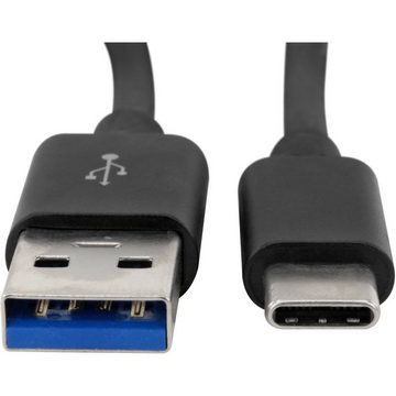 ANSMANN AG Typ C auf USB 3 Daten- und Ladekabel 1.2m USB-Kabel, (1.20 cm), Aluminium-Stecker, TPE-Mantel, beidseitig verwendbarer Stecker