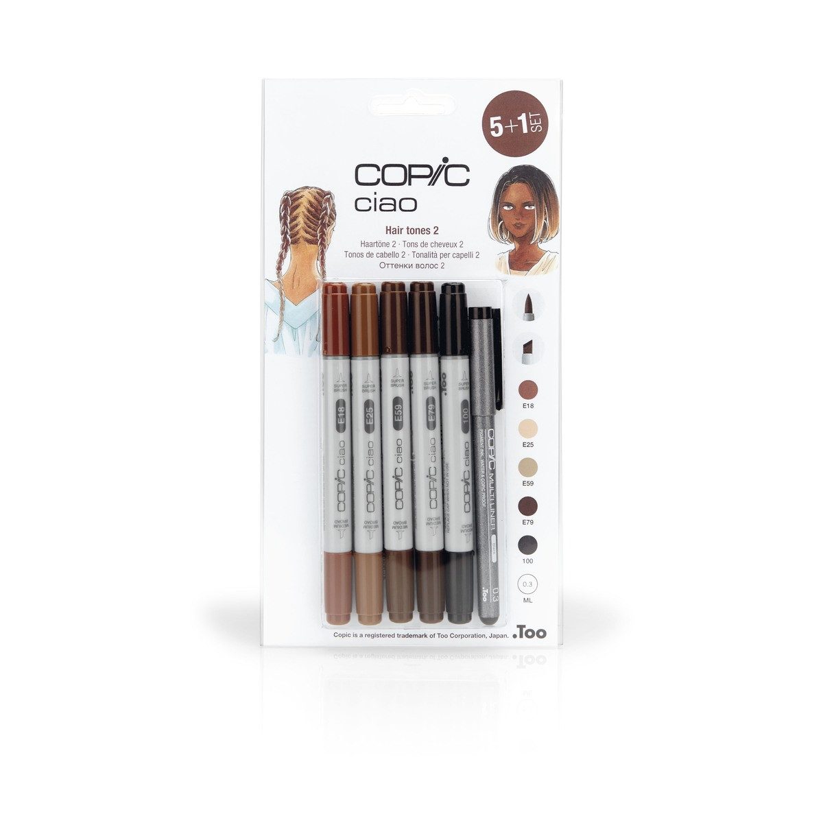 COPIC Copic Marker Copic Marker Set Ciao 5+1 Hair Tones 2