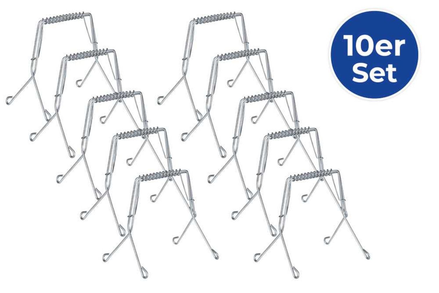 WENKO Rouladenklammer Rostfreier Edelstahl Schnell Unkompliziert mit Griff (10-tlg), wiederverwendbar