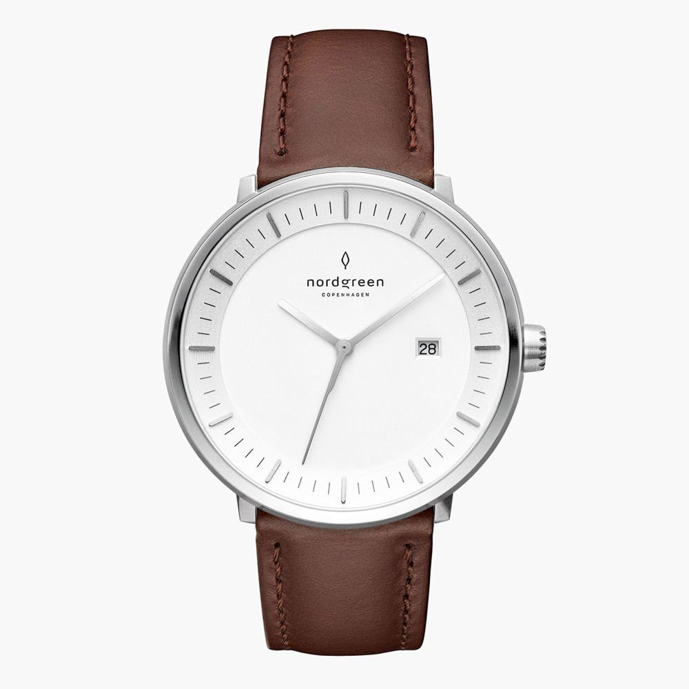 Nordgreen Quarzuhr nordgreen Herren Uhr PH40SILEDBXX Philosopher mit Datumsanzeige, (1-tlg)