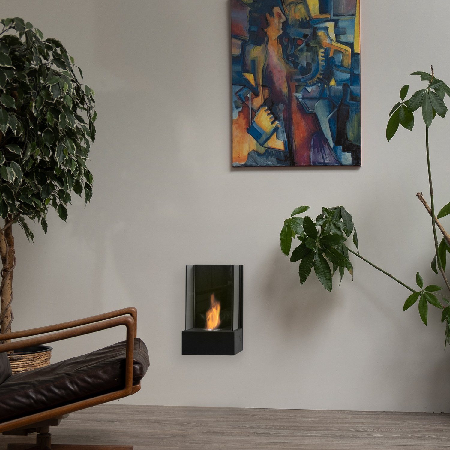 Moritz Dekokamin Wandkamin 24 x 21 x 40 cm, Ethanolbrenner Glasfeuer Terras günstig online kaufen