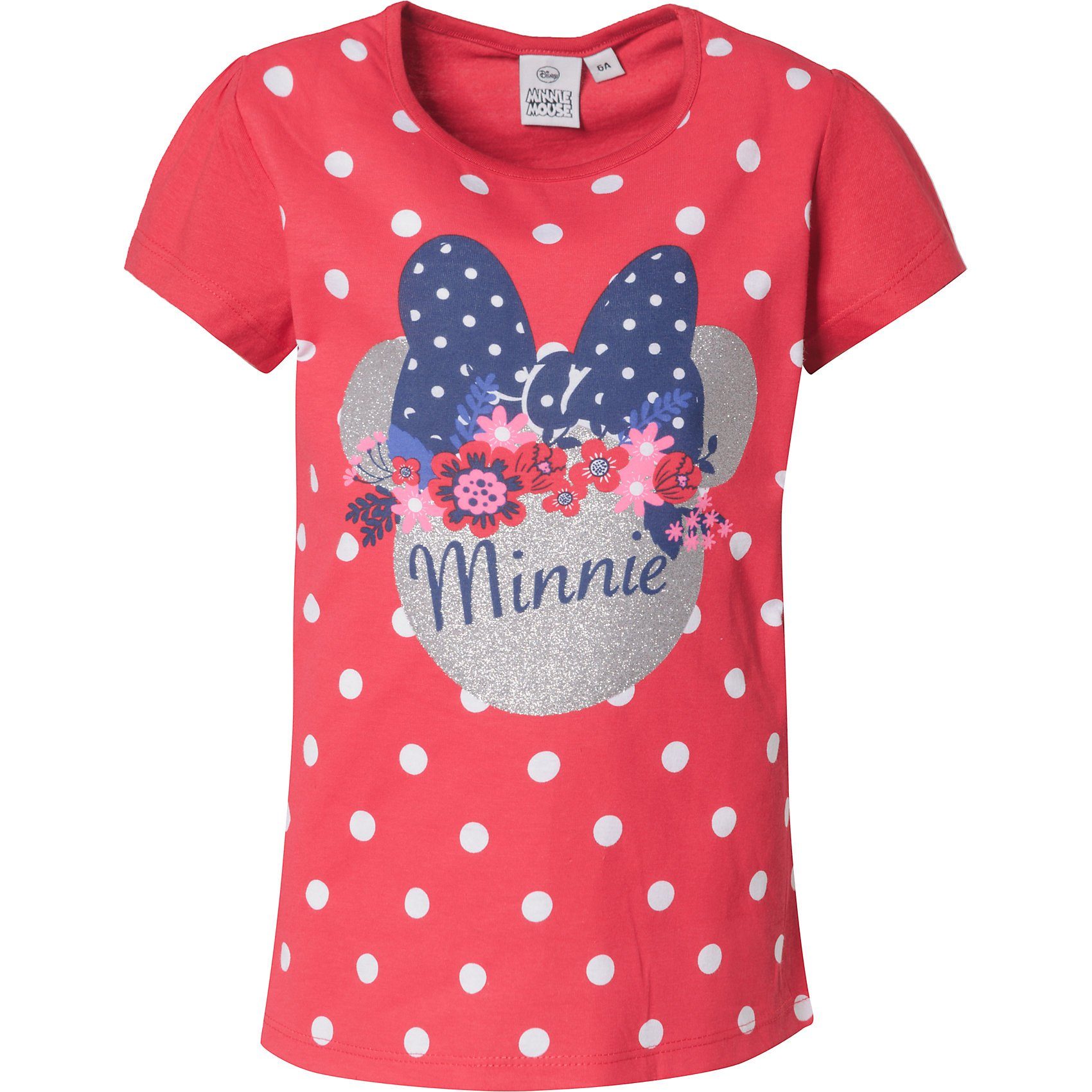 Minnie Mouse Pullover Gr 116-128 Mädchen Pulli langarm Shirt Glitzer