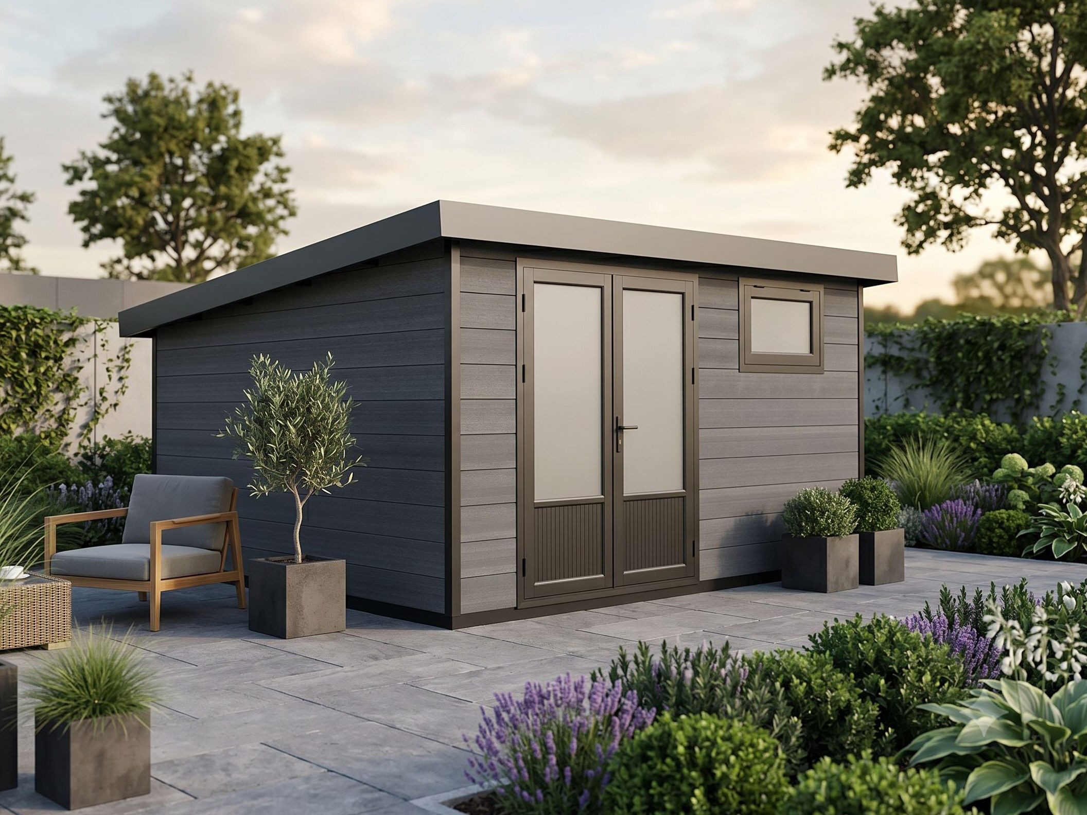 Fjordholz Gartenhaus Style DeLuxe 13,70 m², BxT: 408x405 cm