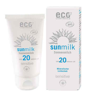 Eco Cosmetics Sonnenschutzcreme Sonnenmilch LSF sensitive, 75 ml