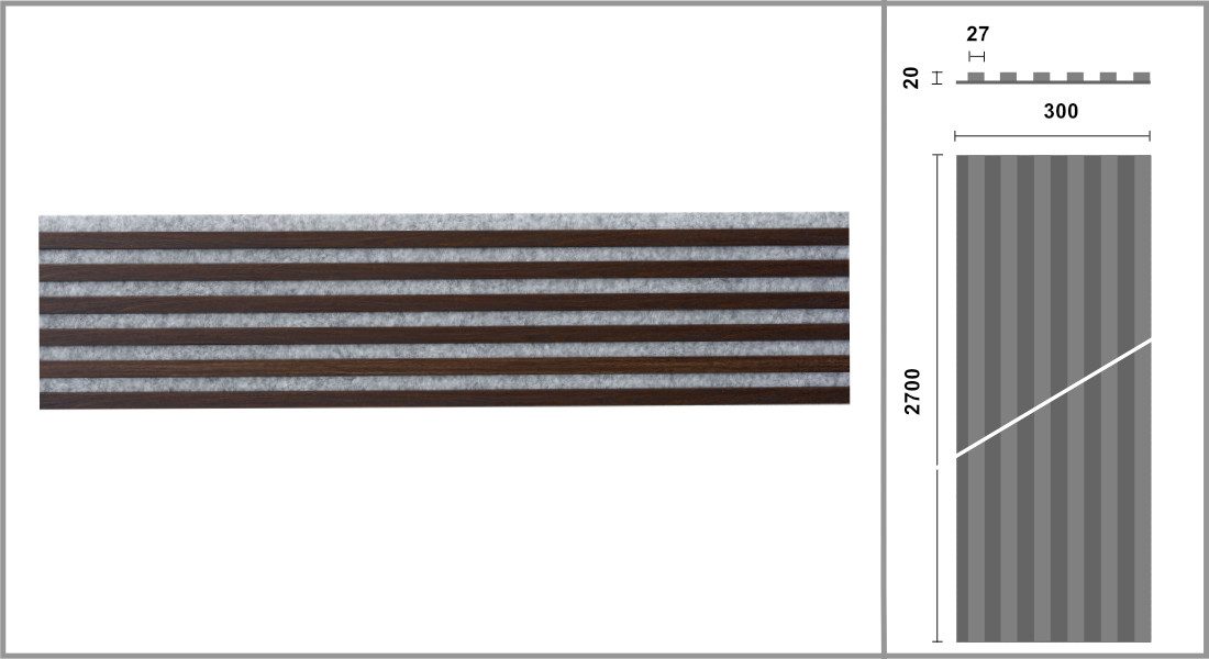 marbet design Wandpaneel, (Lamellenwand Woodline 270x30cm günstig online kaufen