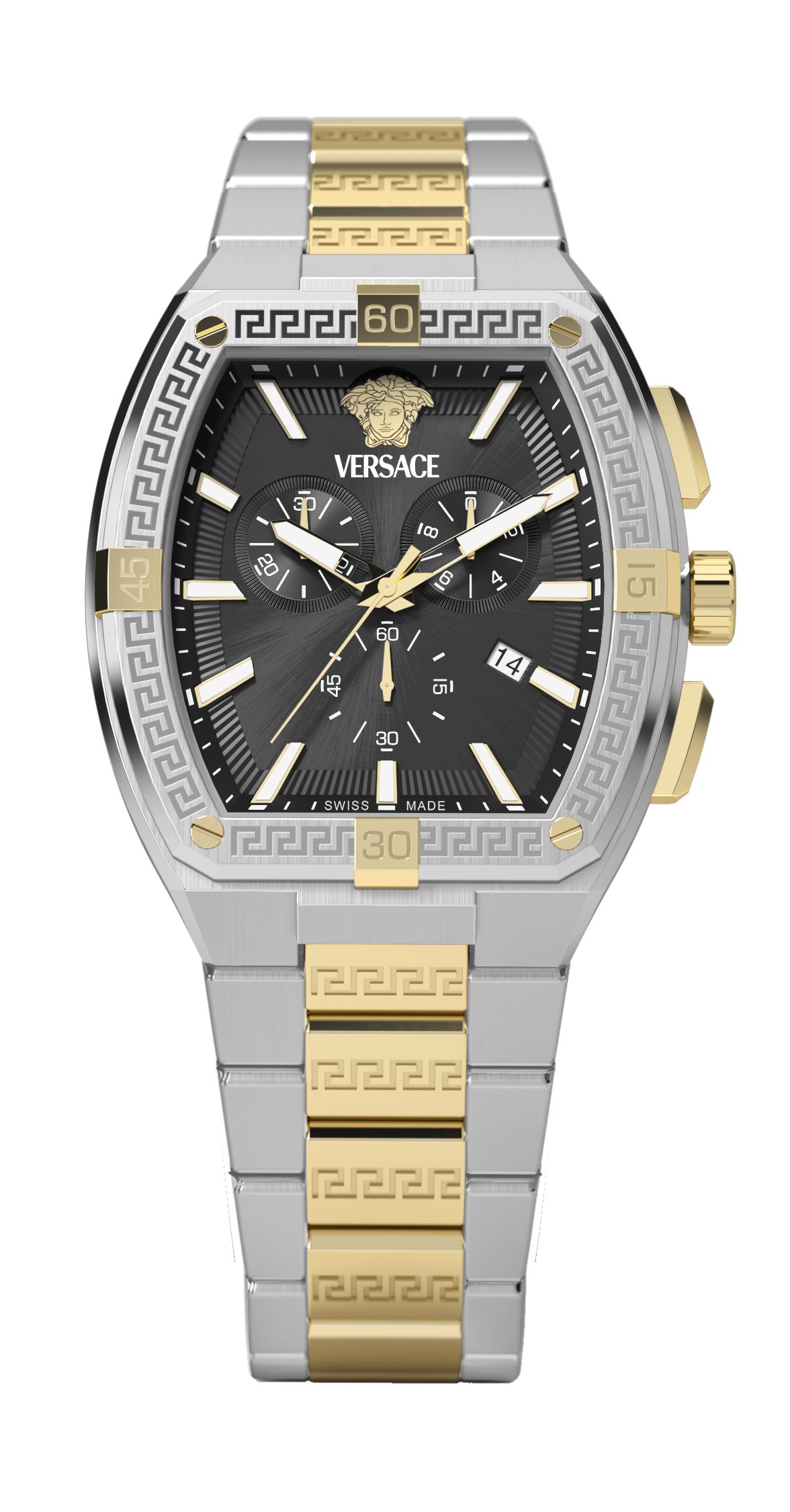 Versace Chronograph Sporty Tonneau Greca