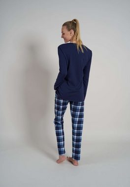 GÖTZBURG Pyjama GÖTZBURG Damen Pyjama blau bedruckt (1 tlg)