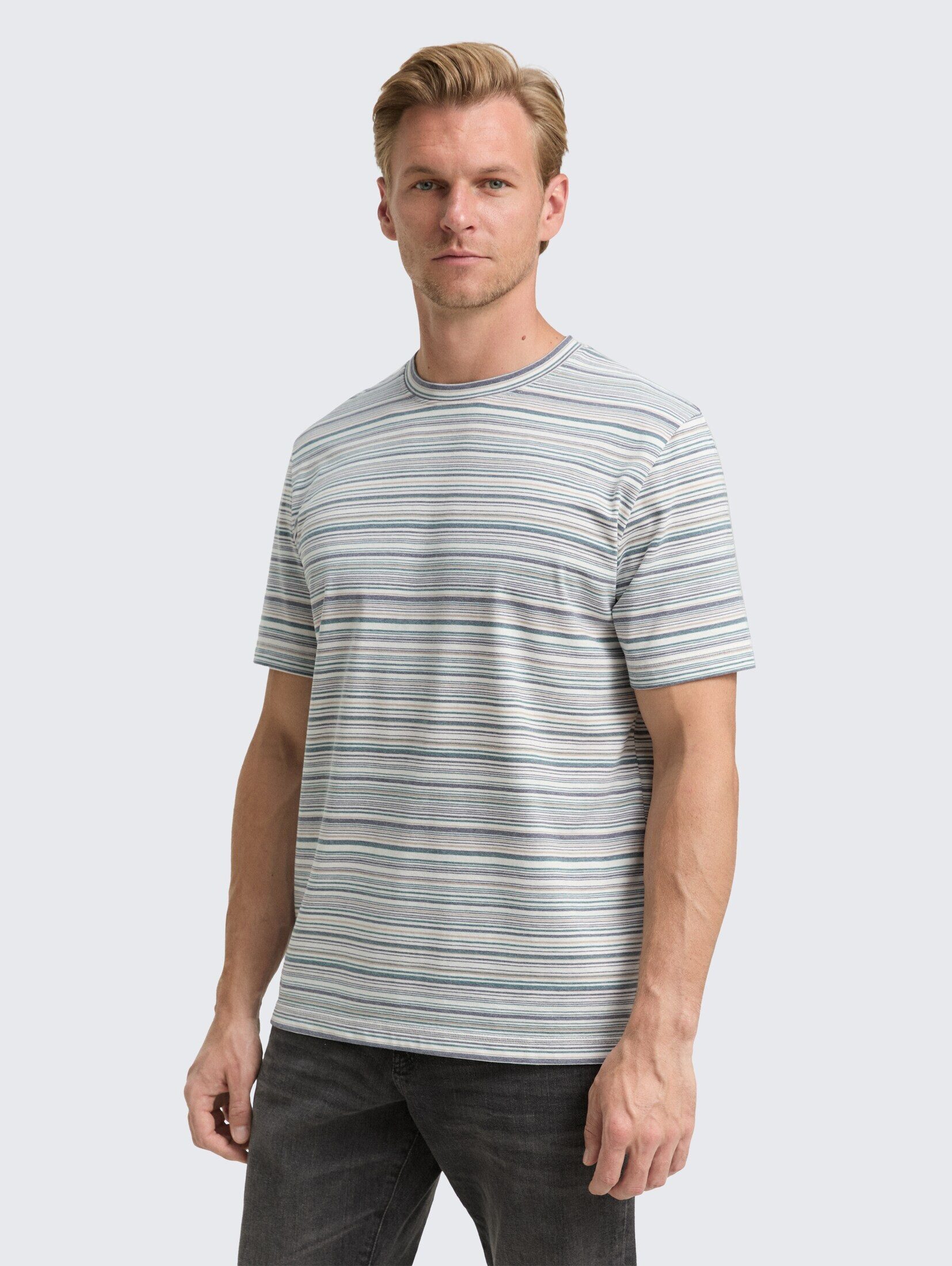 TOM TAILOR T-Shirt T-Shirt T-Shirt mit Streifenmuster