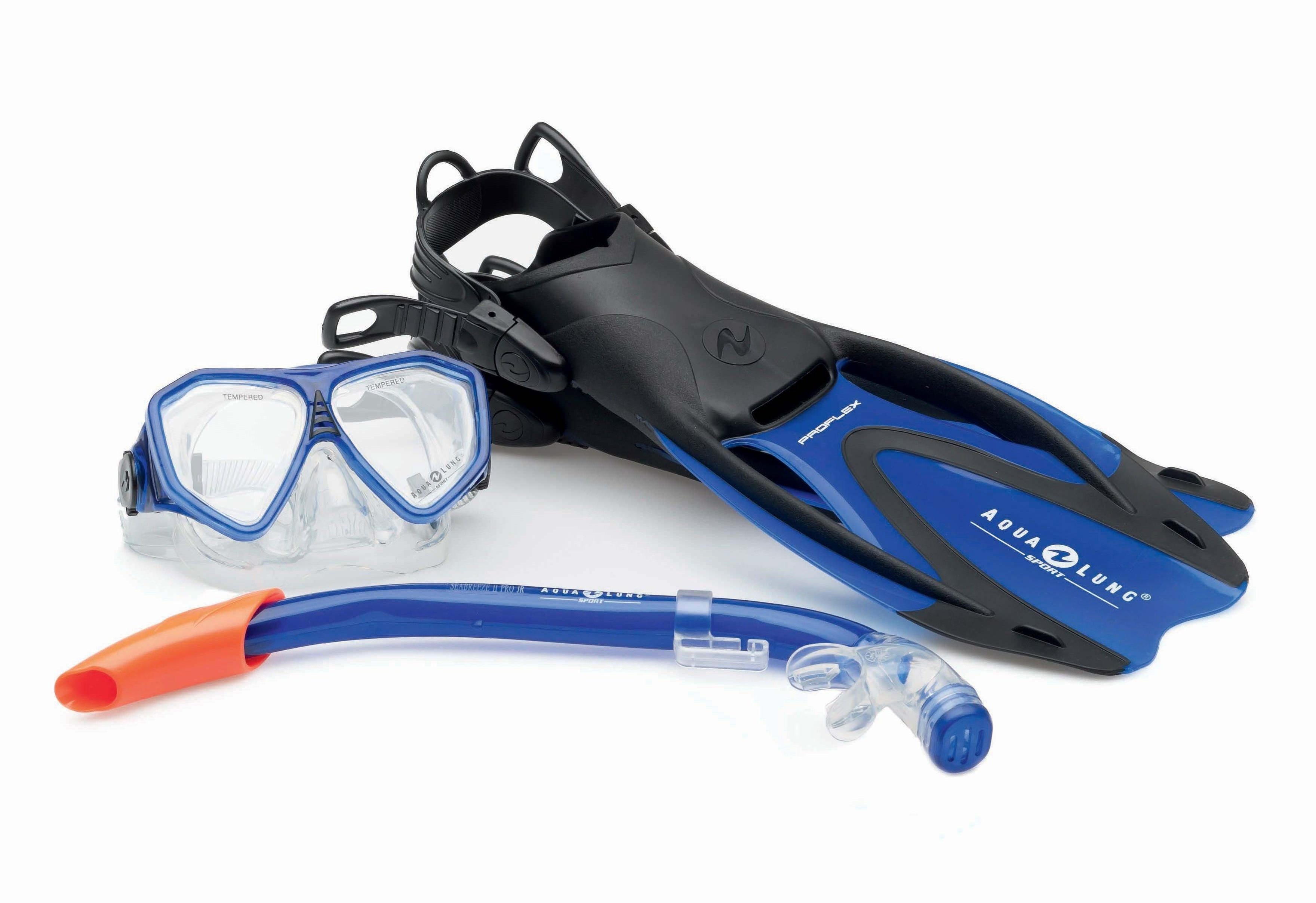 Aqua Lung Sport Flosse »SET PROFLEX X JR ADJ blau« (Set, 4 St., Tauchmaske  + Schnorchel)