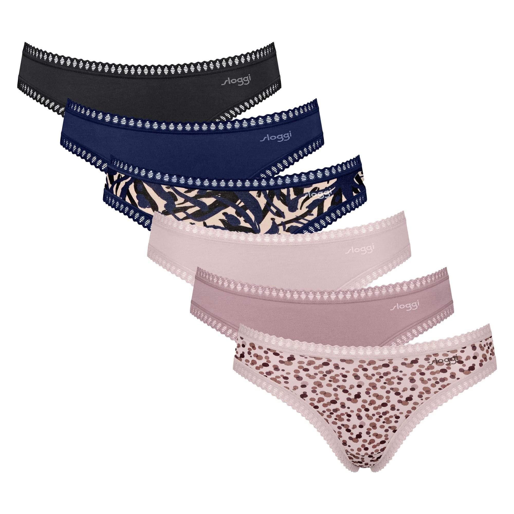 Slip Damen Slip 6er Pack Baumwolle GO Crush Mini C6P