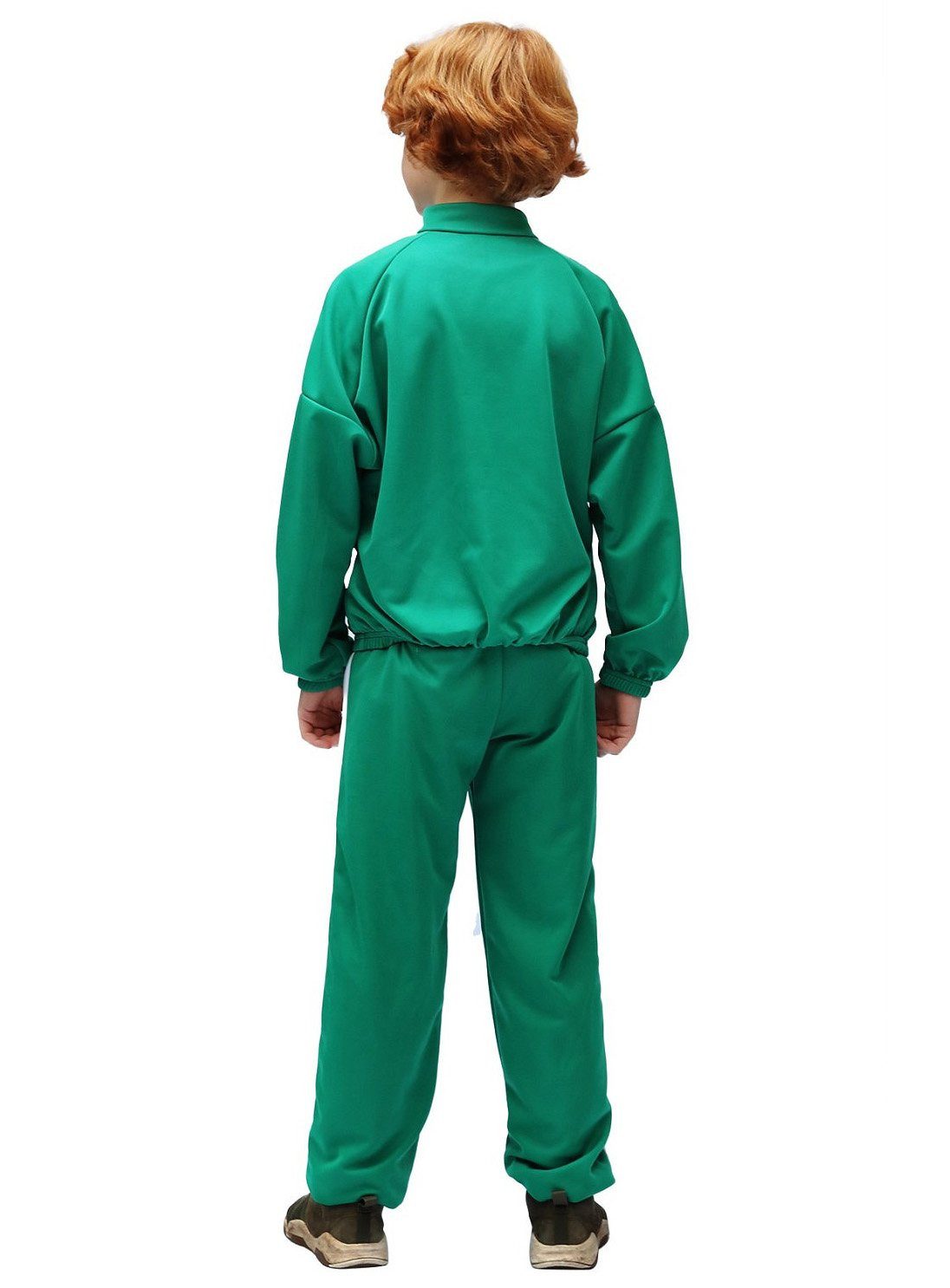 Metamorph Kostüm Kinder Squid Game Teilnehmer - Karneval Fasching, Der markante grüne Trainingsanzug der Teilnehmer des koreanischen Tod