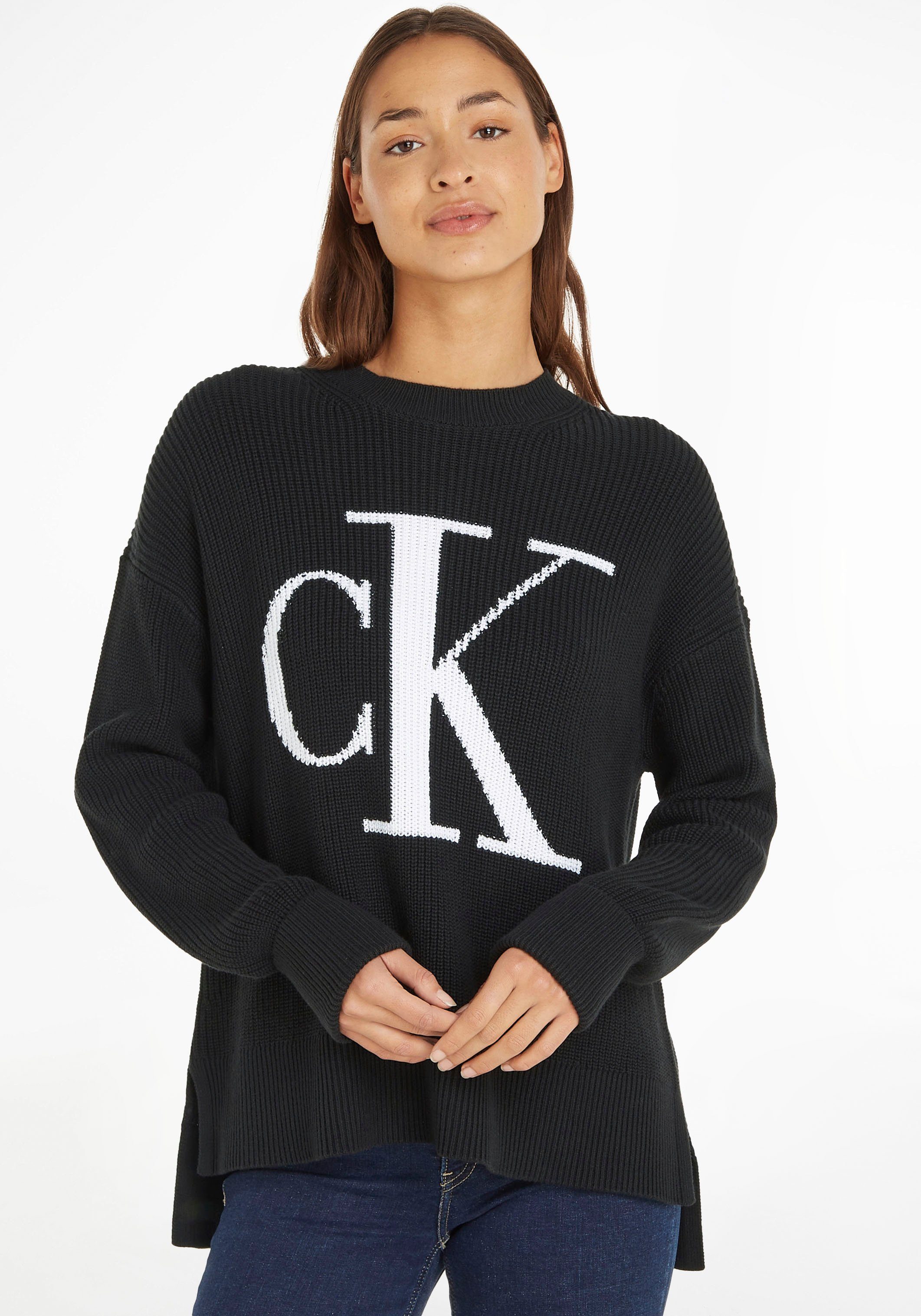 Calvin Klein Jeans Strickpullover CK INTARSIA LOOSE SWEATER Ck Black