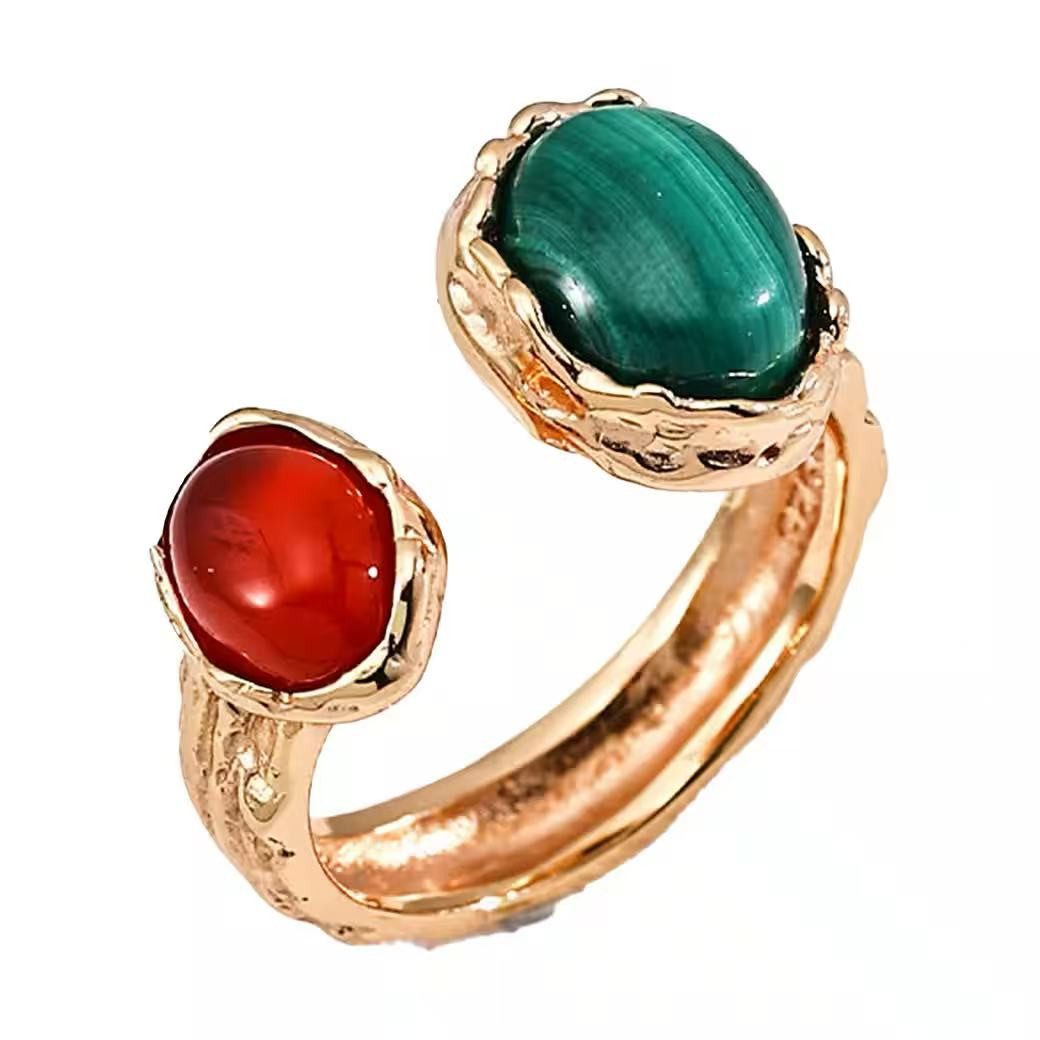 Jumpeak Silberring Silberring ring silber 925 damen,ringmitstein,18kvergoldet, Damen geschenk, Mama tochter geschenk,Geschenk für frau