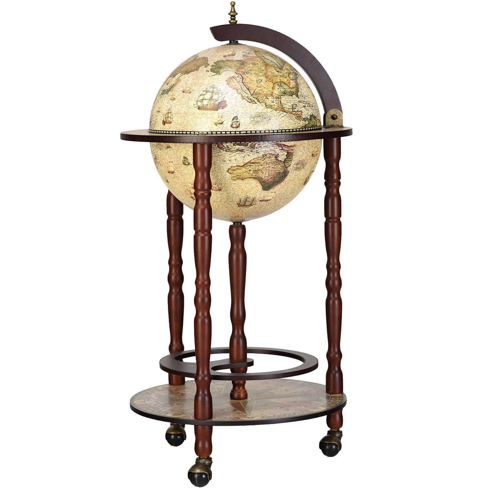 KOMFOTTEU Bartisch Globus Barwagen, Weinregal, Hausbar, günstig online kaufen