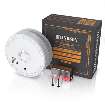 Brandson Rauchmelder (Wechselbare Batterie, wiederverwendbar, Batteriewarnung, TÜV geprüft)